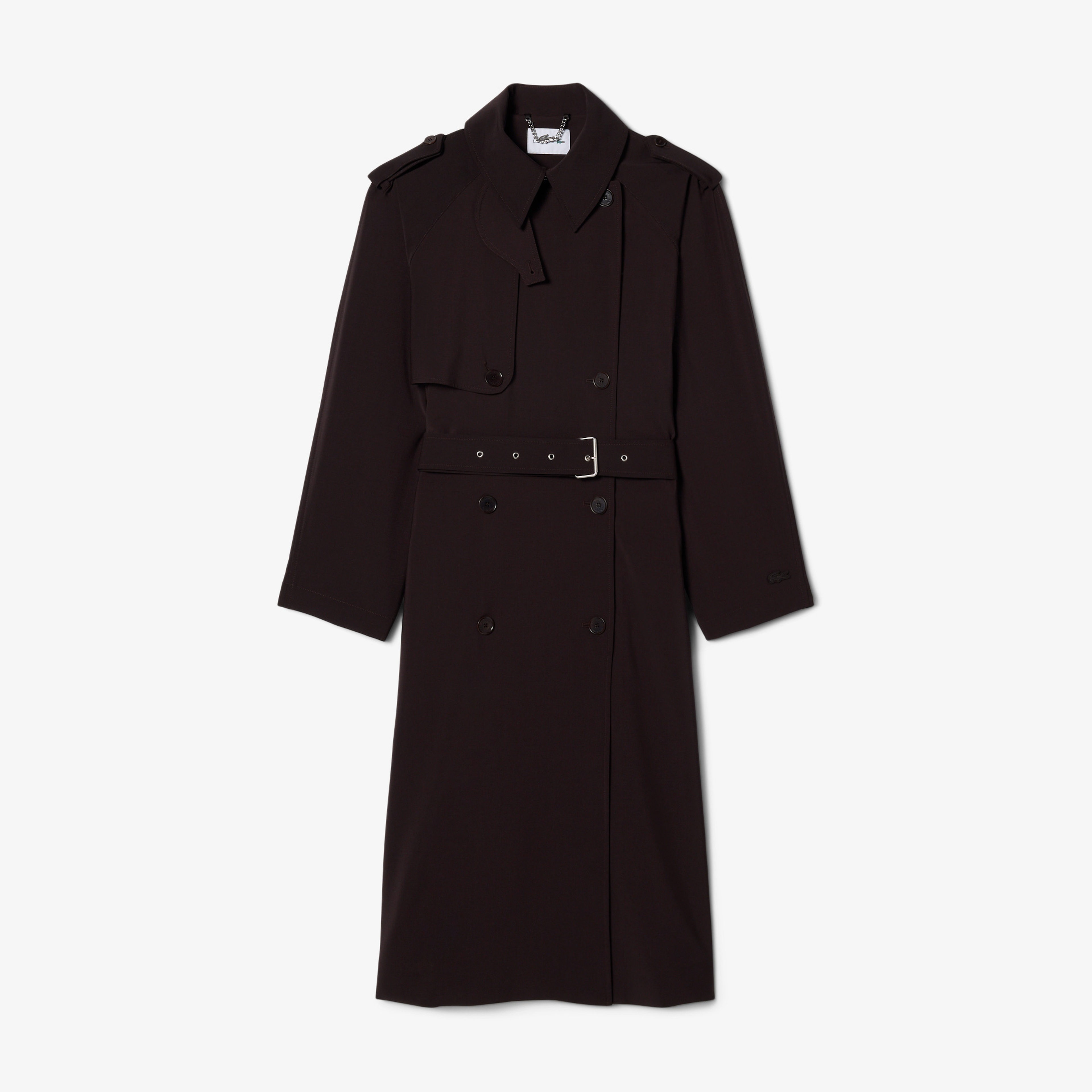 Kadın Oversize Fit Koyu Kahverengi Trençkot