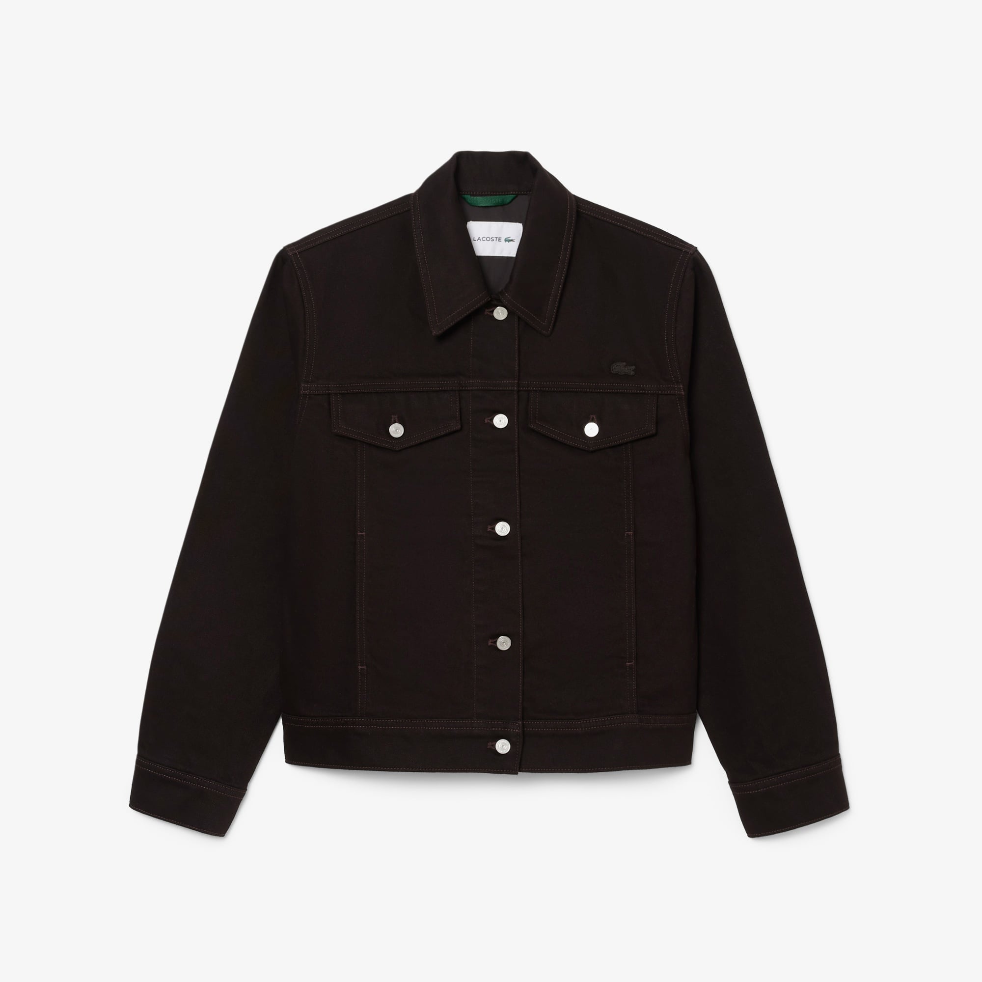 Kadın Slim Fit Denim Koyu Kahverengi Ceket