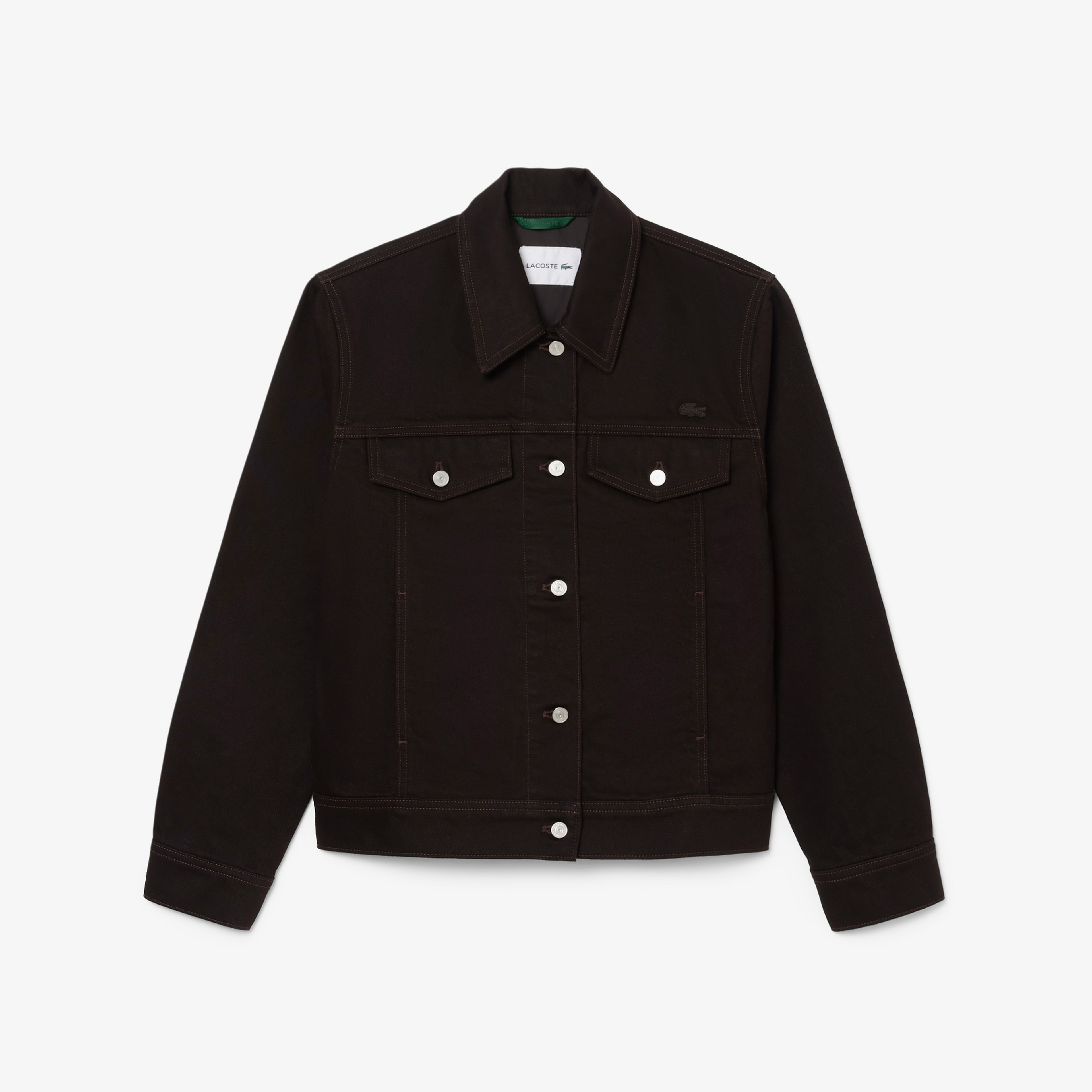 Kadın Slim Fit Denim Koyu Kahverengi Ceket