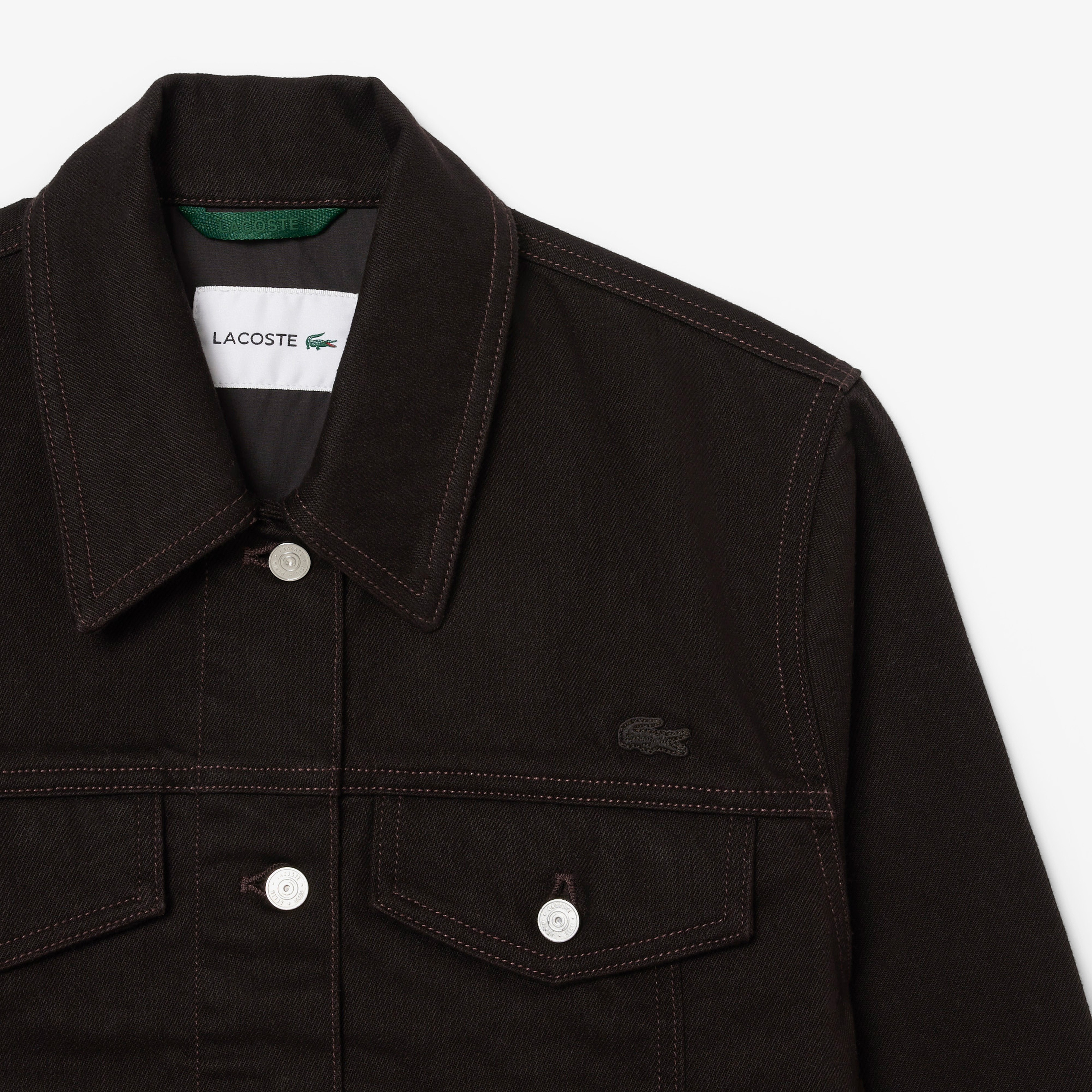 Kadın Slim Fit Denim Koyu Kahverengi Ceket