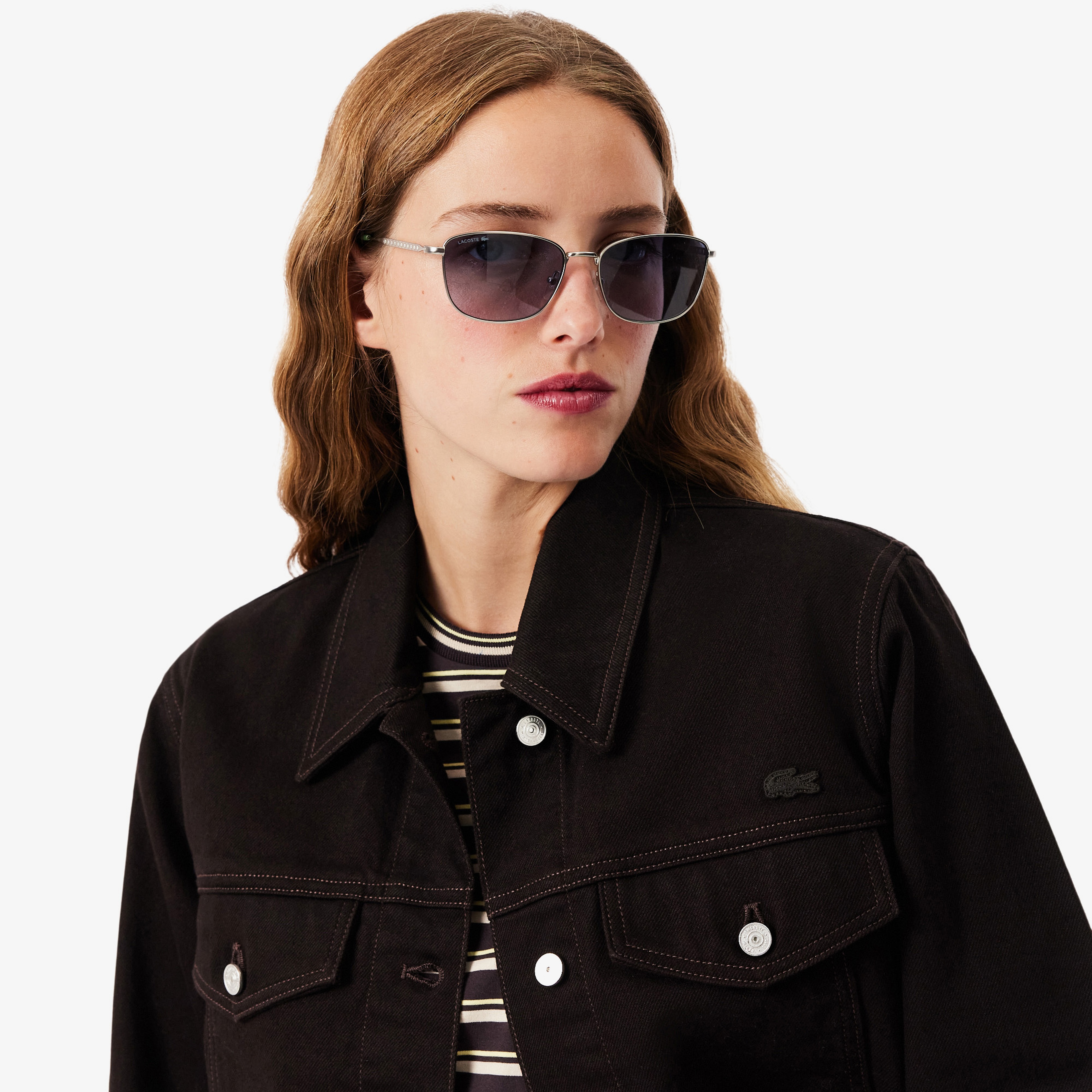 Kadın Slim Fit Denim Koyu Kahverengi Ceket