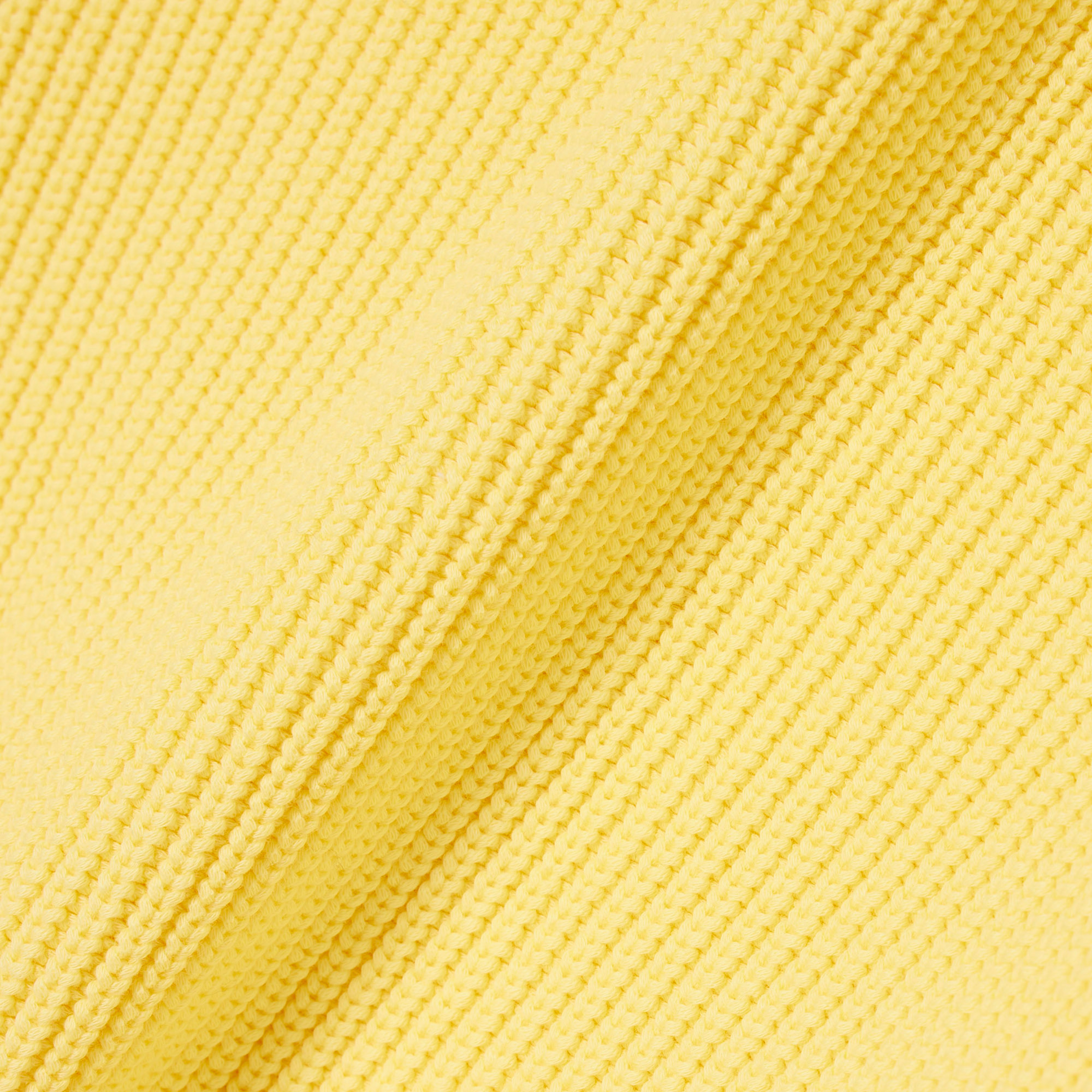 Erkek Classic Fit Bisiklet Yaka Sarı Kazak