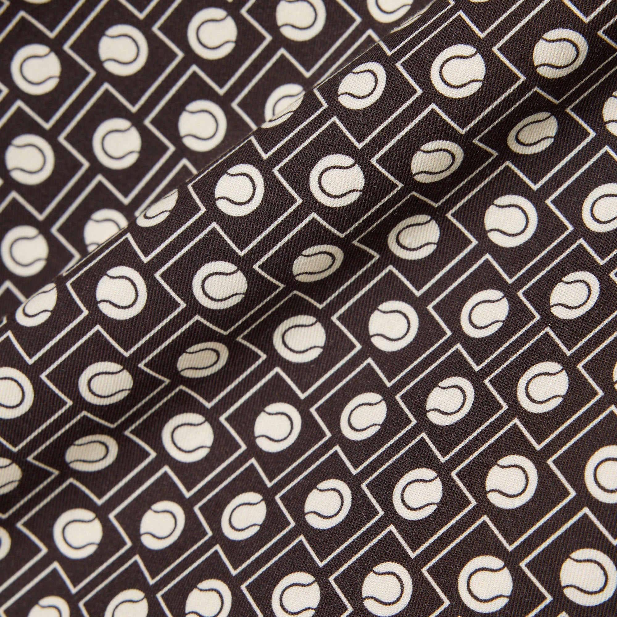 Erkek Relaxed Fit Kısa Kollu Desenli Kahverengi Gömlek