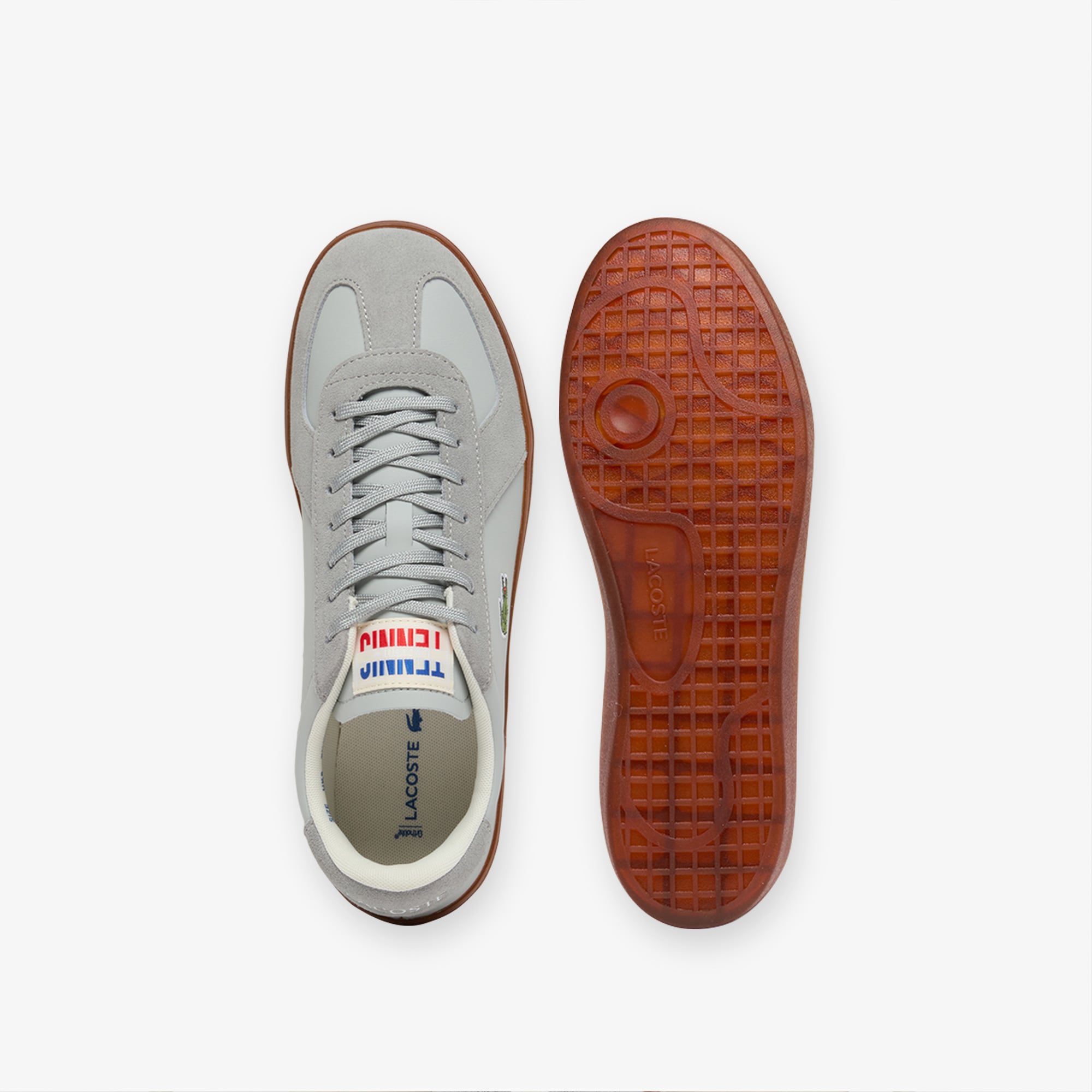 Lacoste Baseshot Pro Erkek Gri Sneaker görsel 4