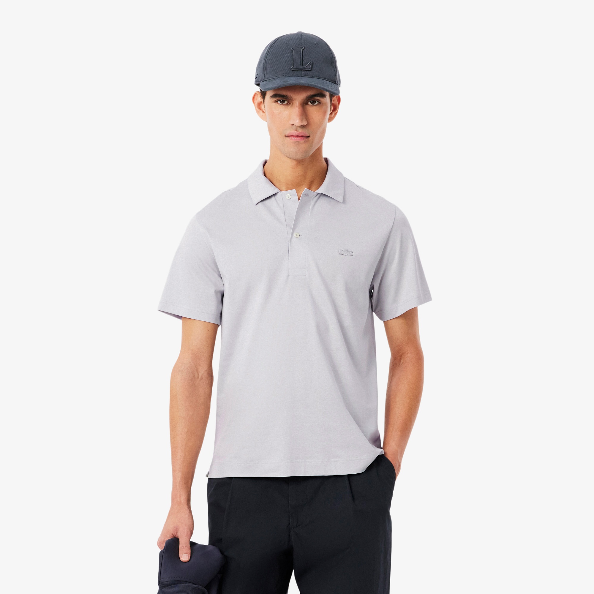 Erkek Classic Fit Gri Polo