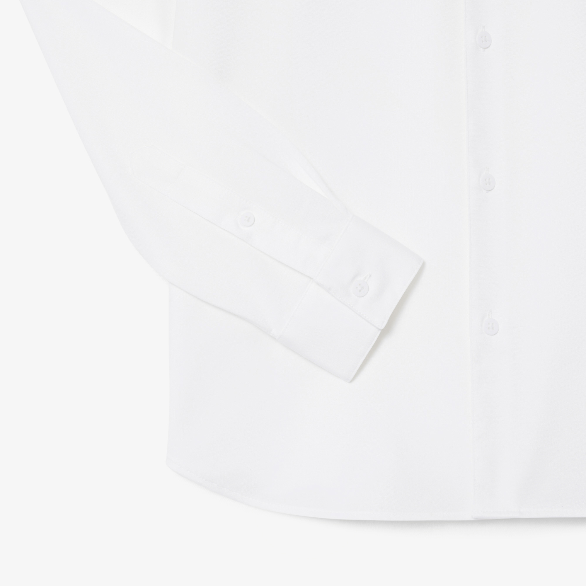 Lacoste Erkek Slim Fit Beyaz Gömlek görsel 7