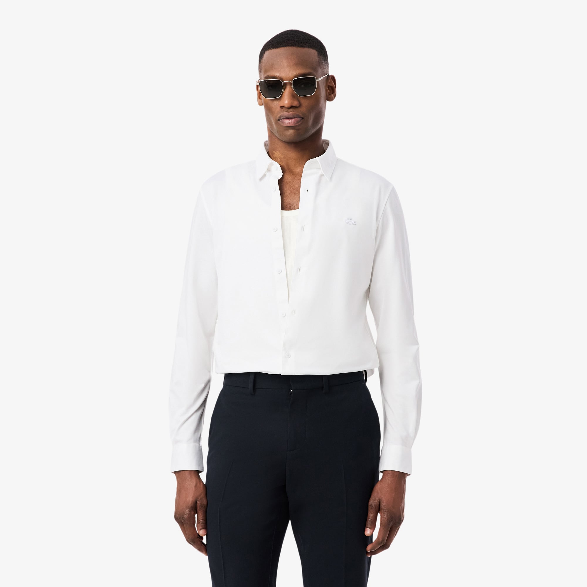 Lacoste Erkek Slim Fit Beyaz Gömlek