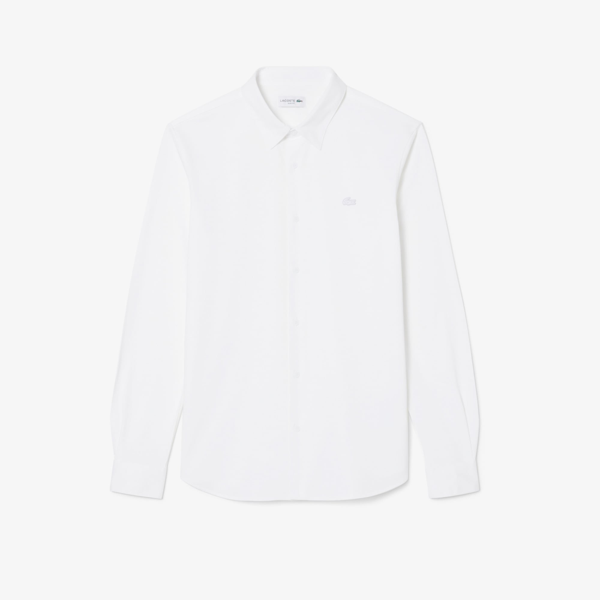 Lacoste Erkek Slim Fit Beyaz Gömlek görsel 5