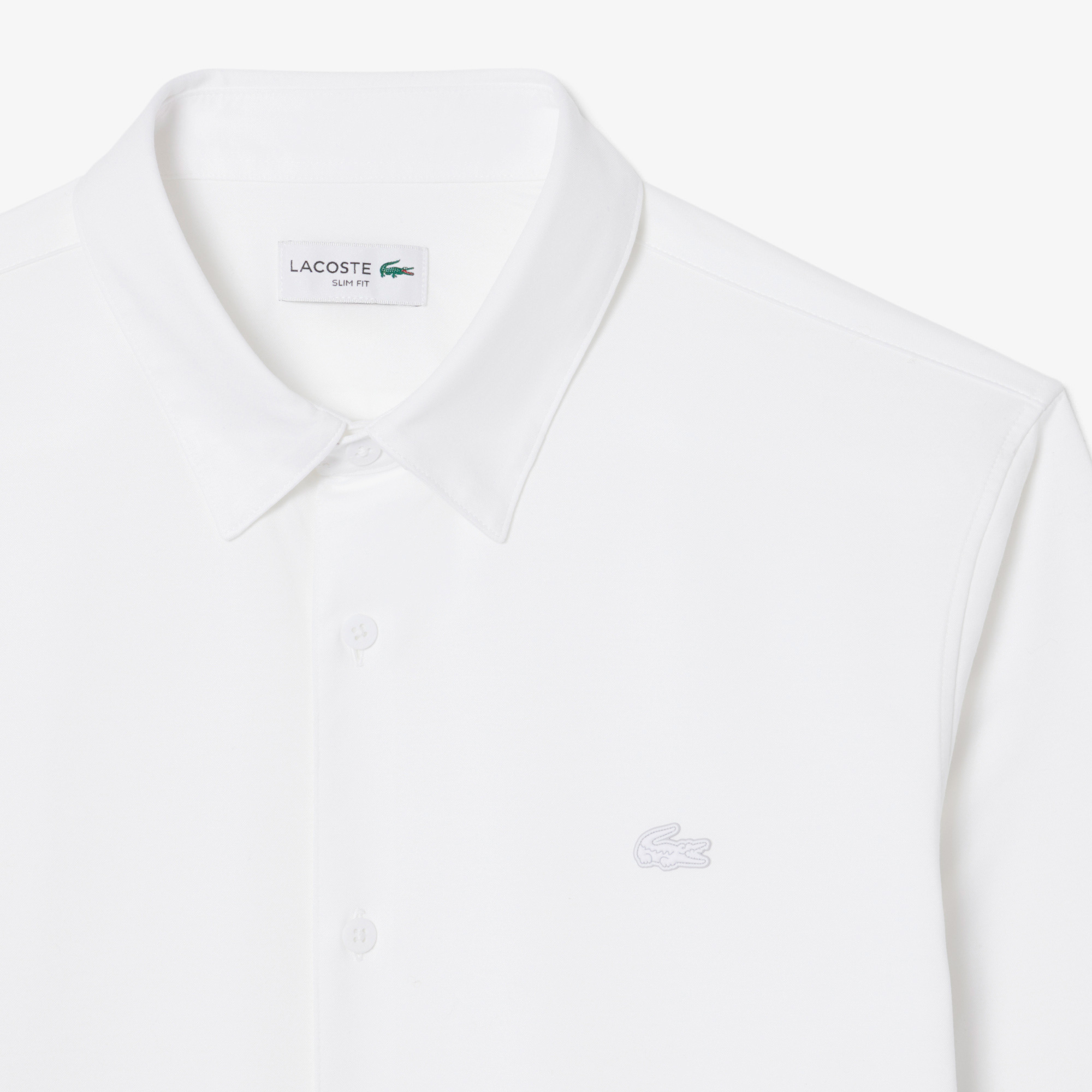 Lacoste Erkek Slim Fit Beyaz Gömlek görsel 6