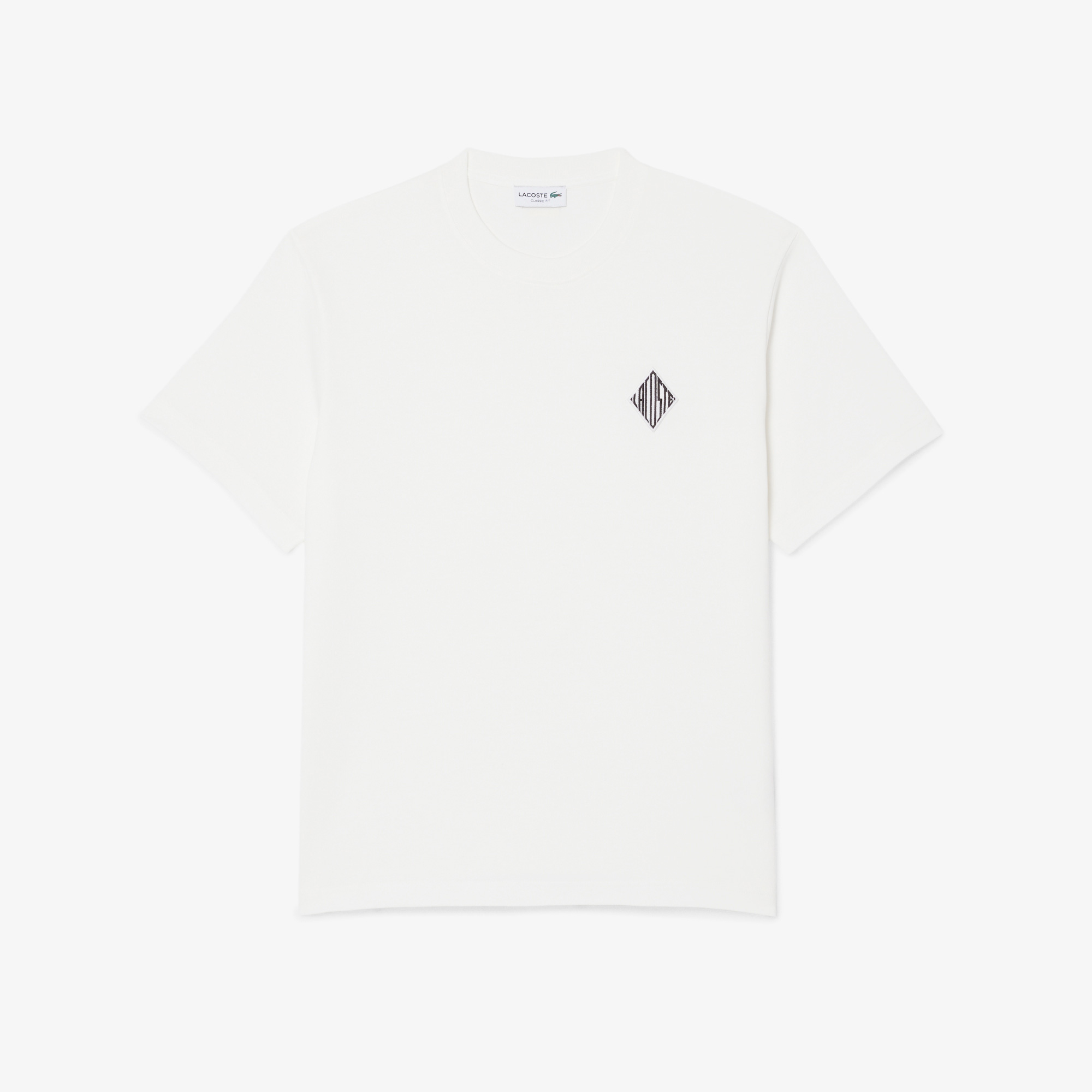 Lacoste Erkek Classic Fit Bisiklet Yaka Beyaz T-Shirt görsel 5
