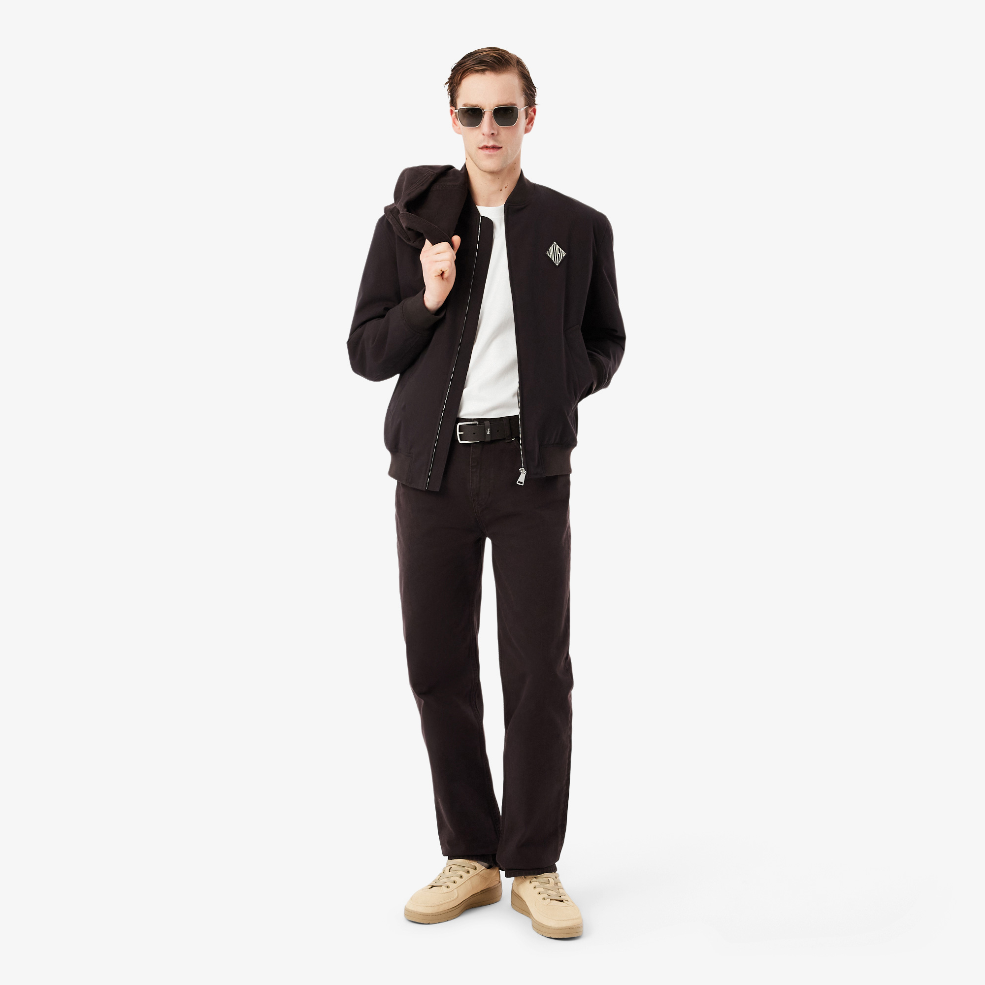 Lacoste Erkek Classic Fit Bisiklet Yaka Beyaz T-Shirt görsel 4