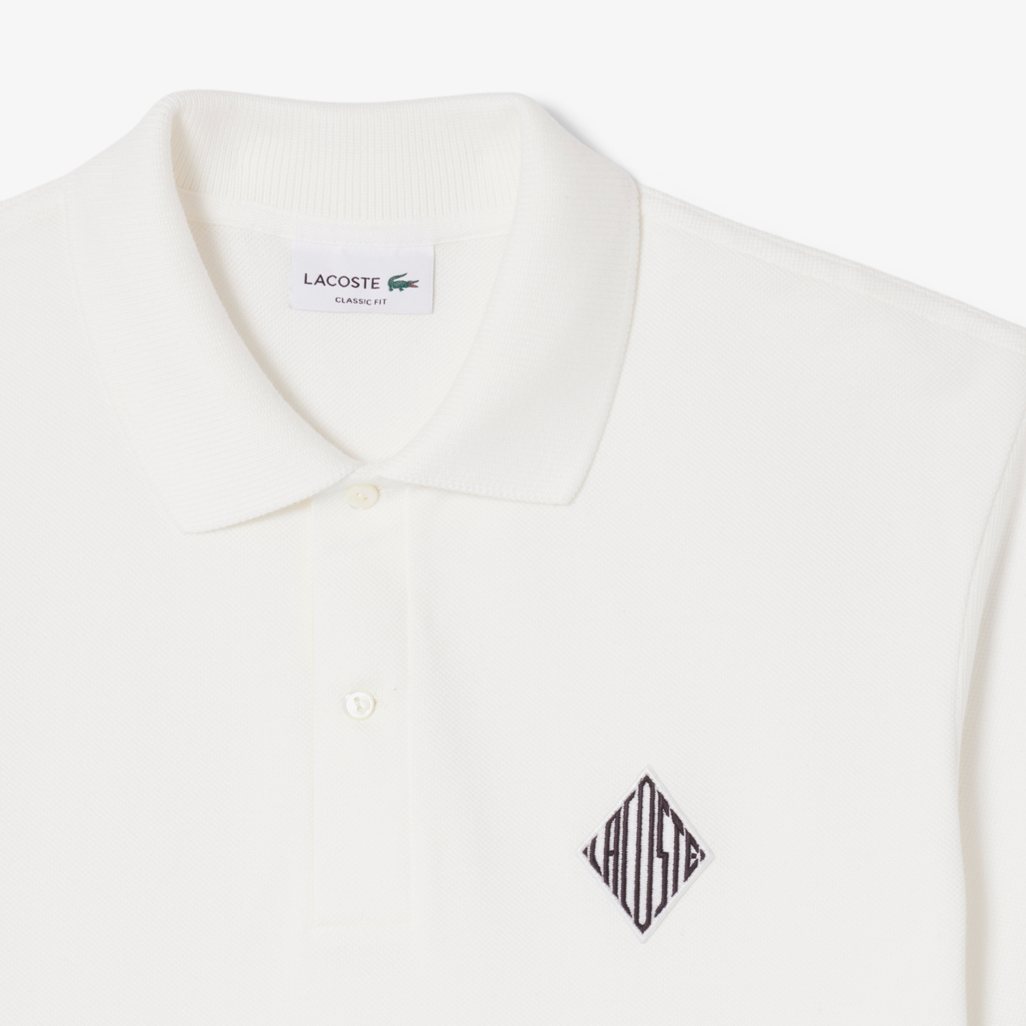Lacoste Erkek Classic Fit Beyaz Polo görsel 6