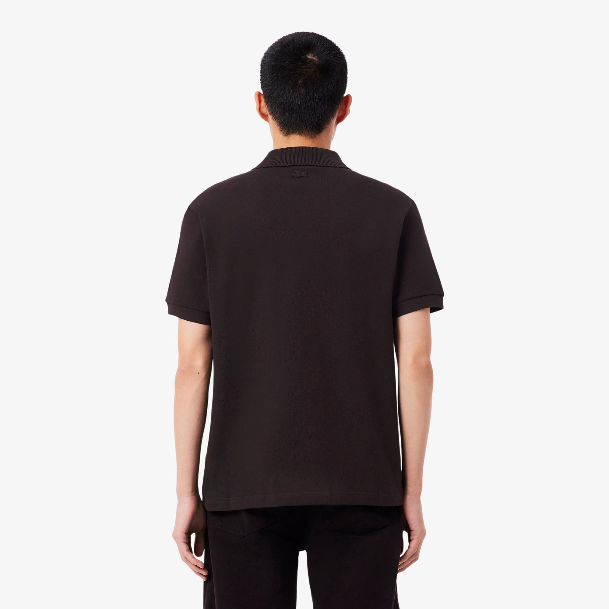 Lacoste Erkek Classic Fit Koyu Kahverengi Polo görsel 3