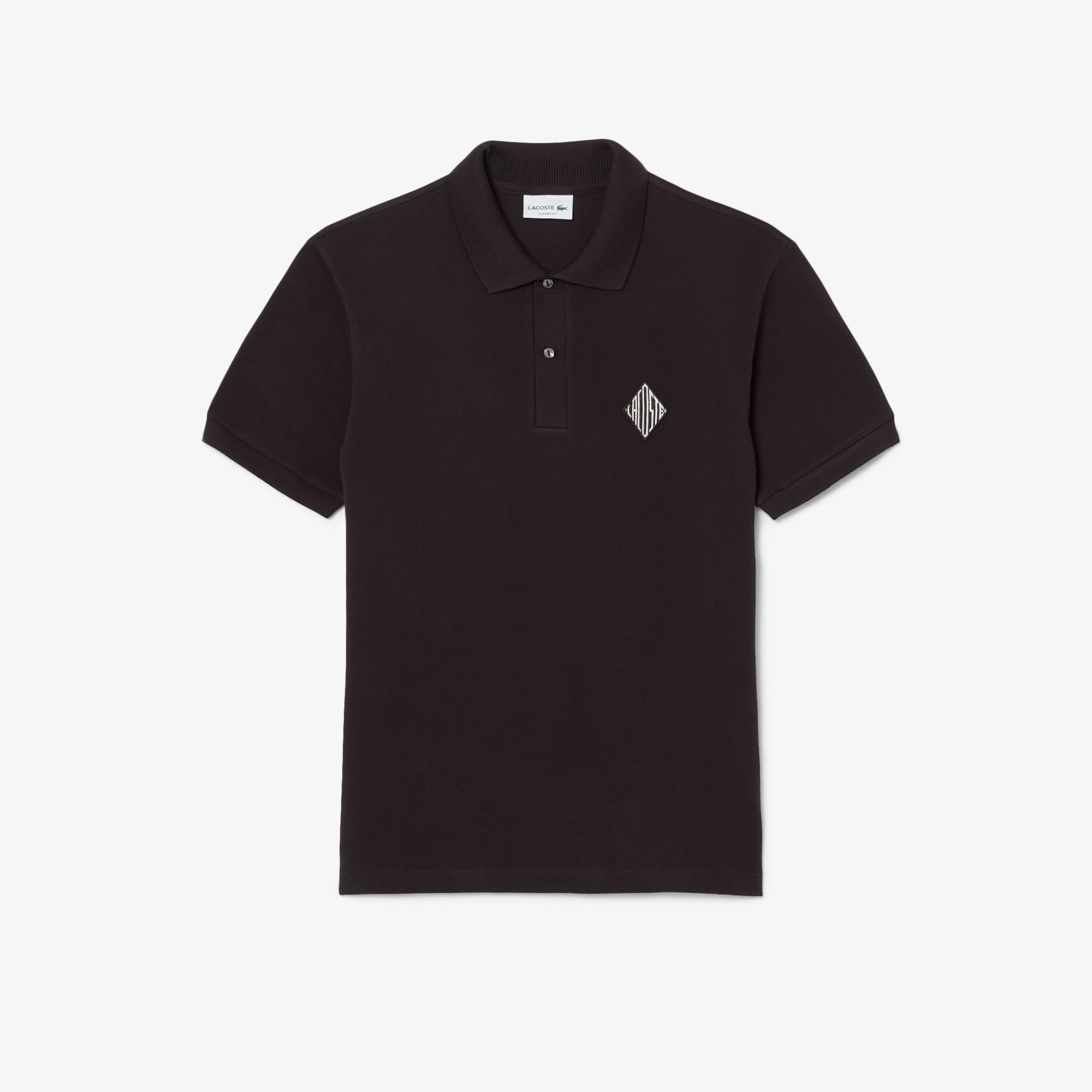 Lacoste Erkek Classic Fit Koyu Kahverengi Polo görsel 5