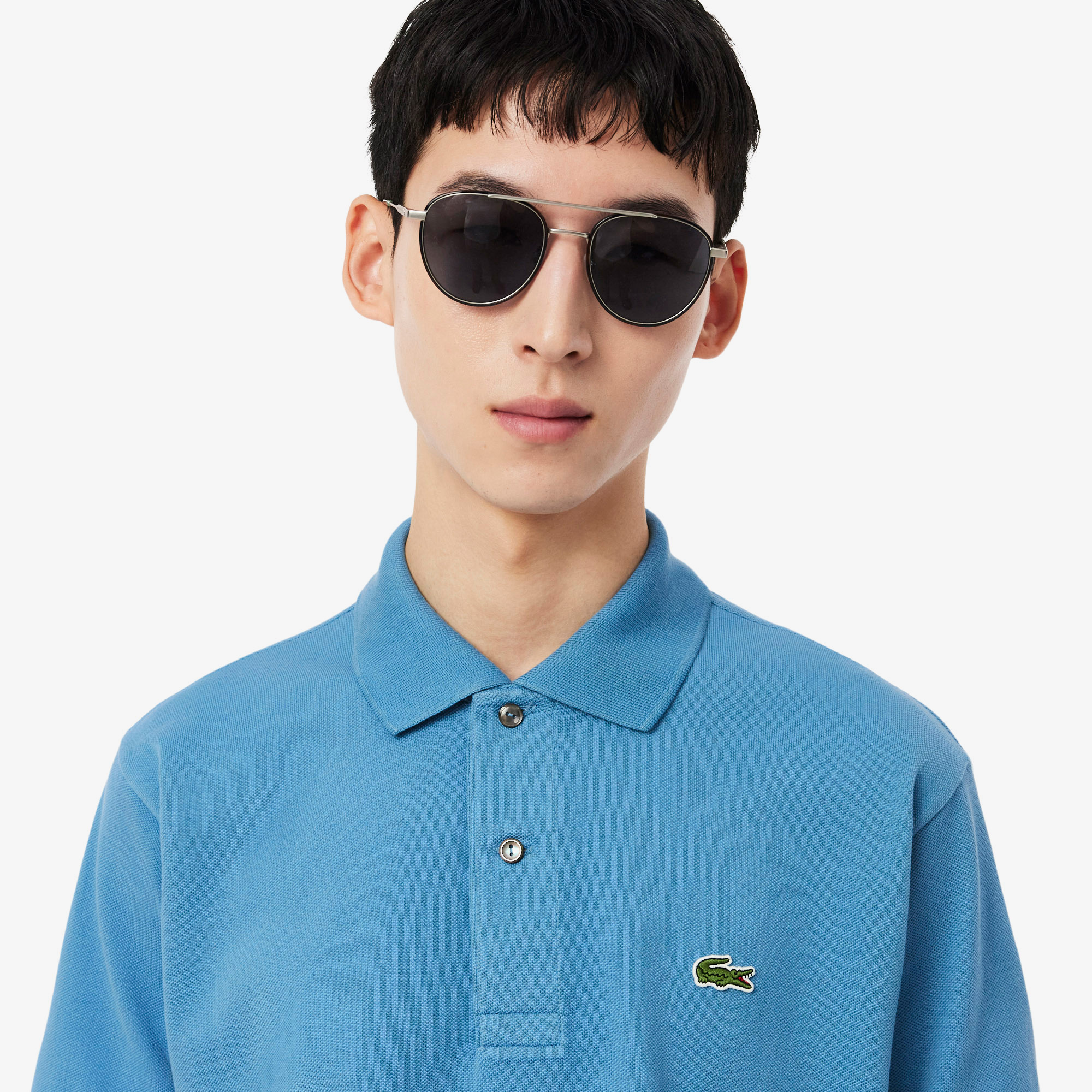 Lacoste L.12.12 Erkek Classic Fit Mavi Polo görsel 2