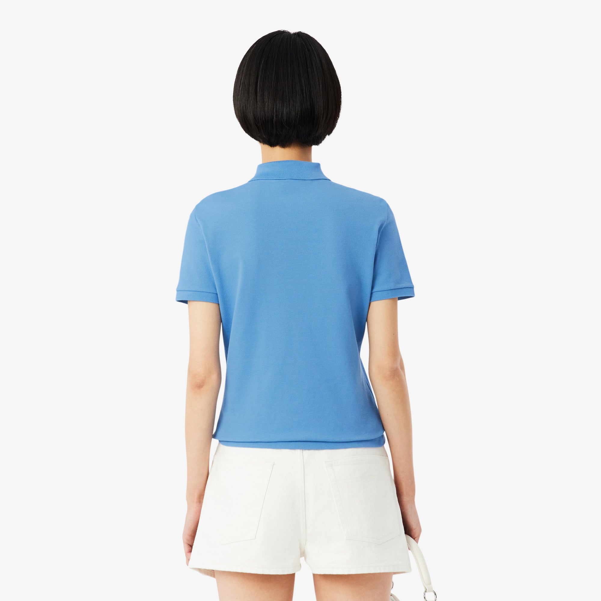 Lacoste L.12.D Kadın Slim Fit Mavi Polo görsel 3
