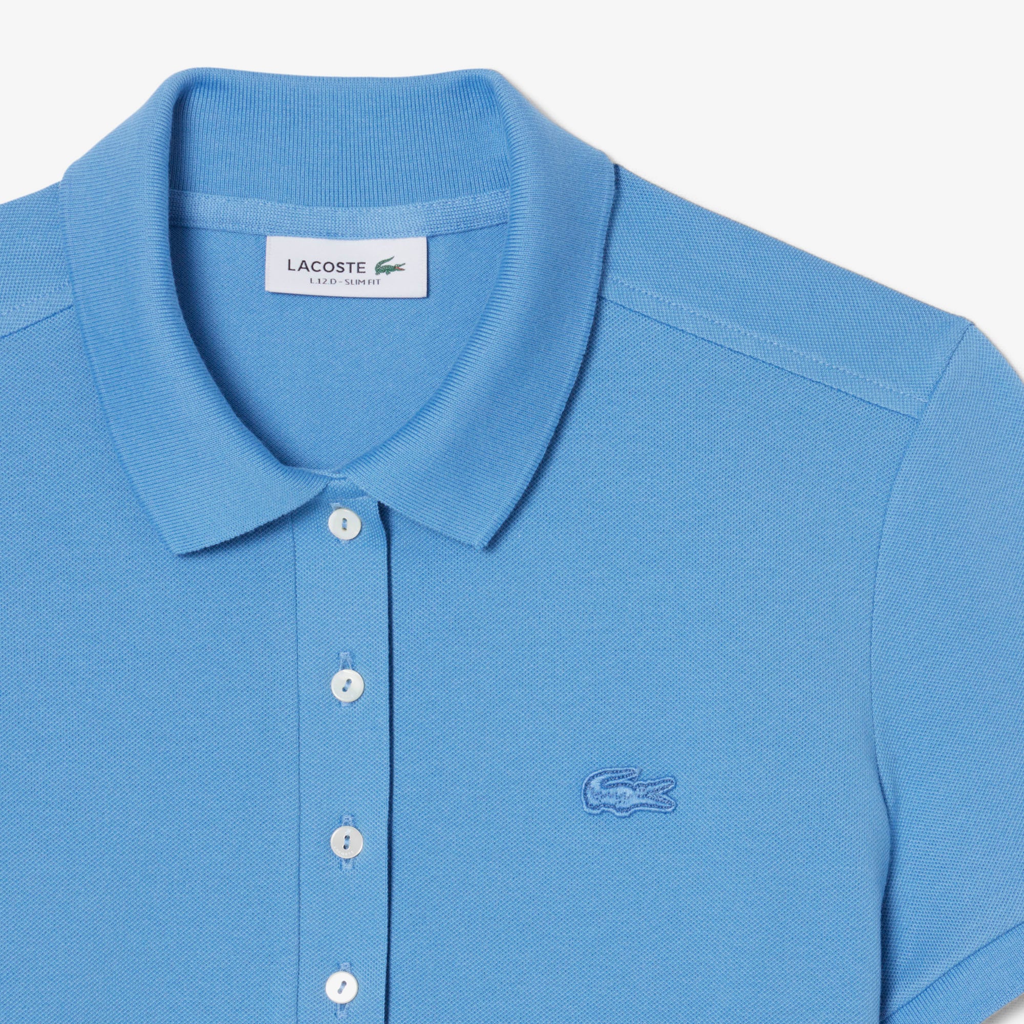 Lacoste L.12.D Kadın Slim Fit Mavi Polo görsel 6