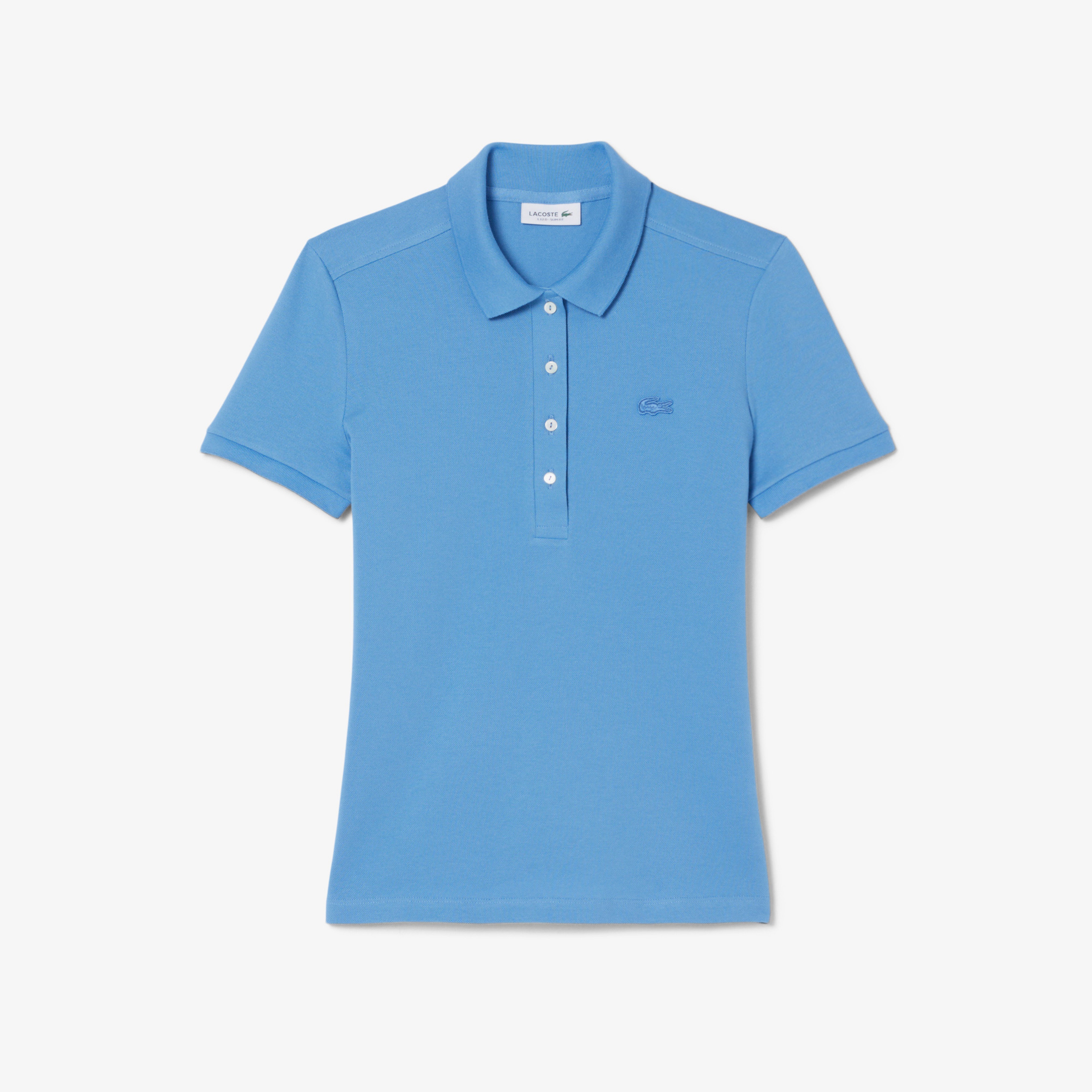 Kadın Slim Fit Mavi Polo