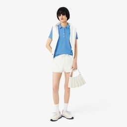 Kadın Slim Fit Mavi Polo Mavi