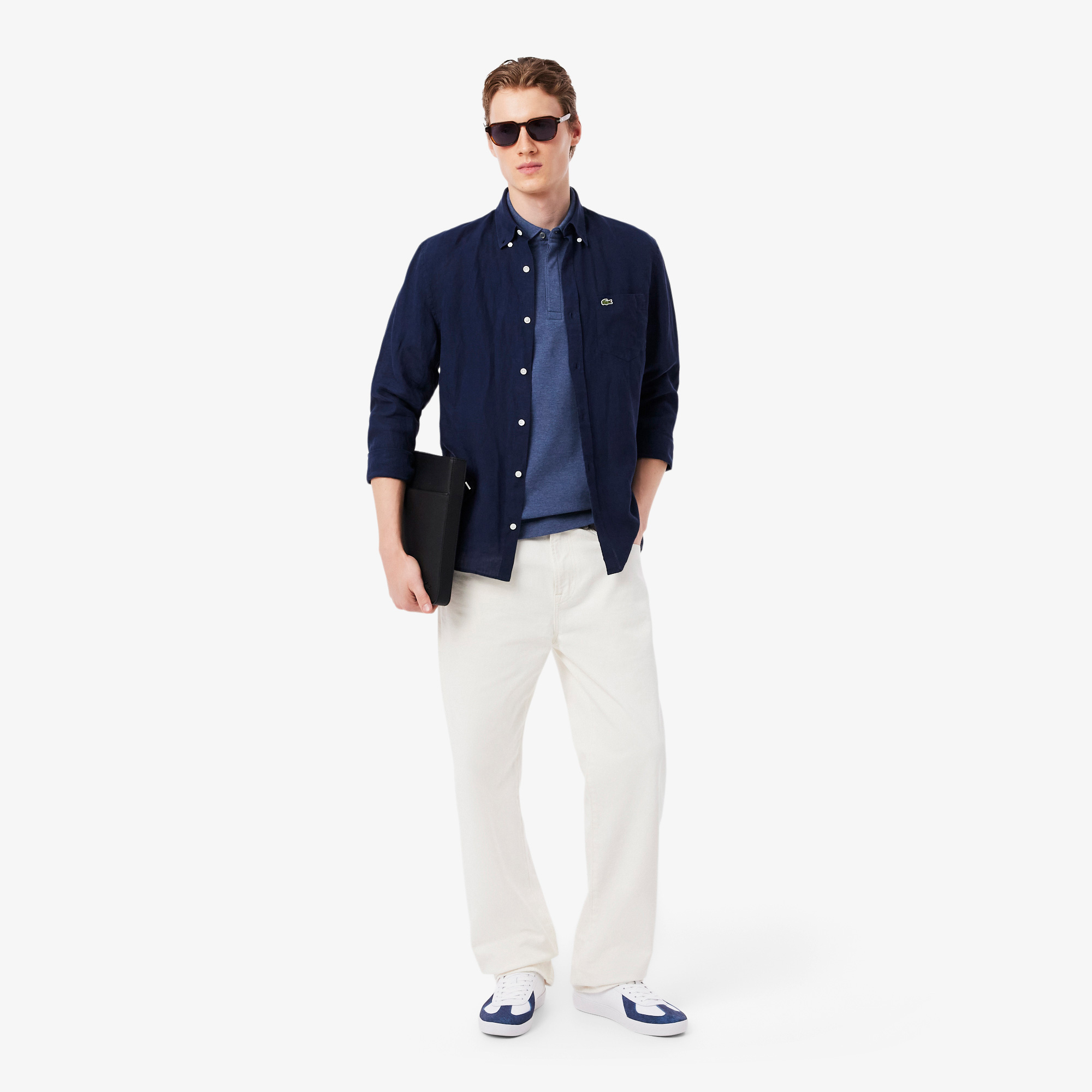 Lacoste Erkek Regular Fit Lacivert Paris Polo görsel 4