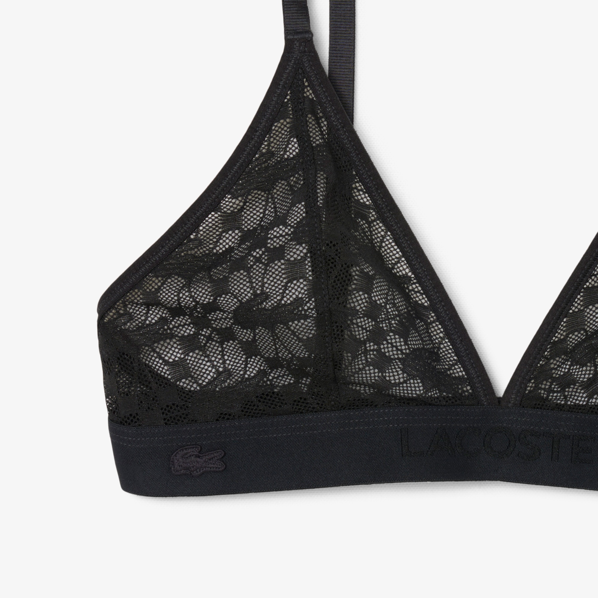 Kadın Desenli Siyah Bra