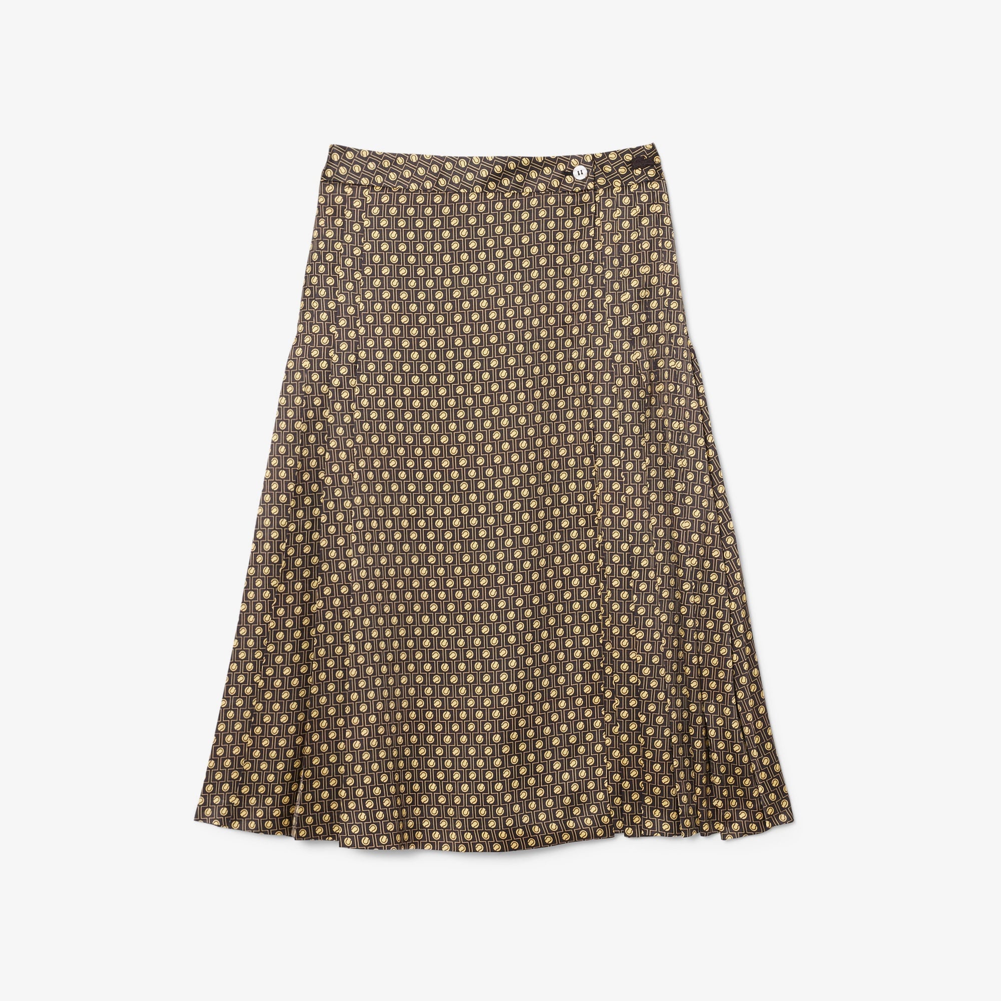 Kadın Desenli Kahverengi Etek