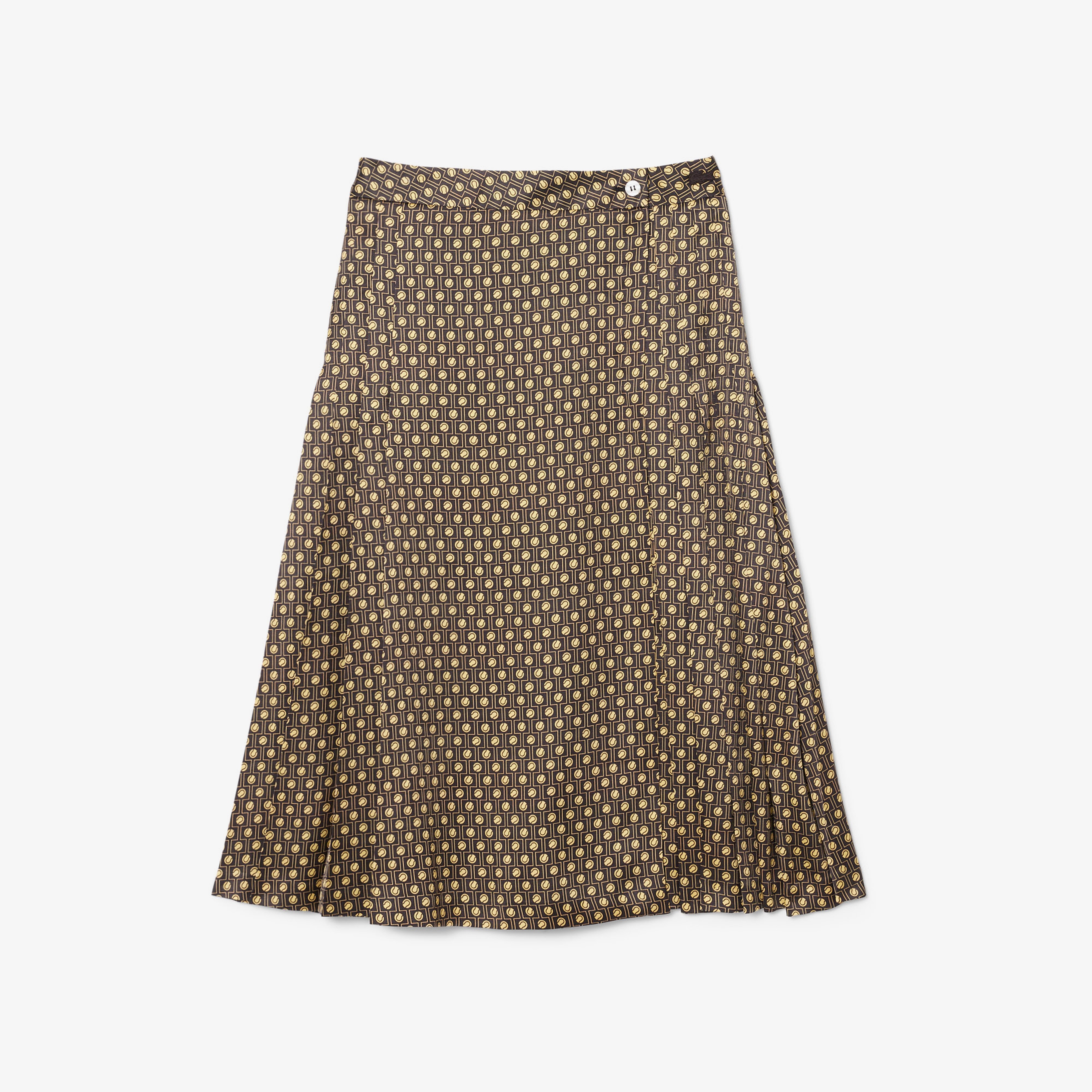 Kadın Desenli Kahverengi Etek