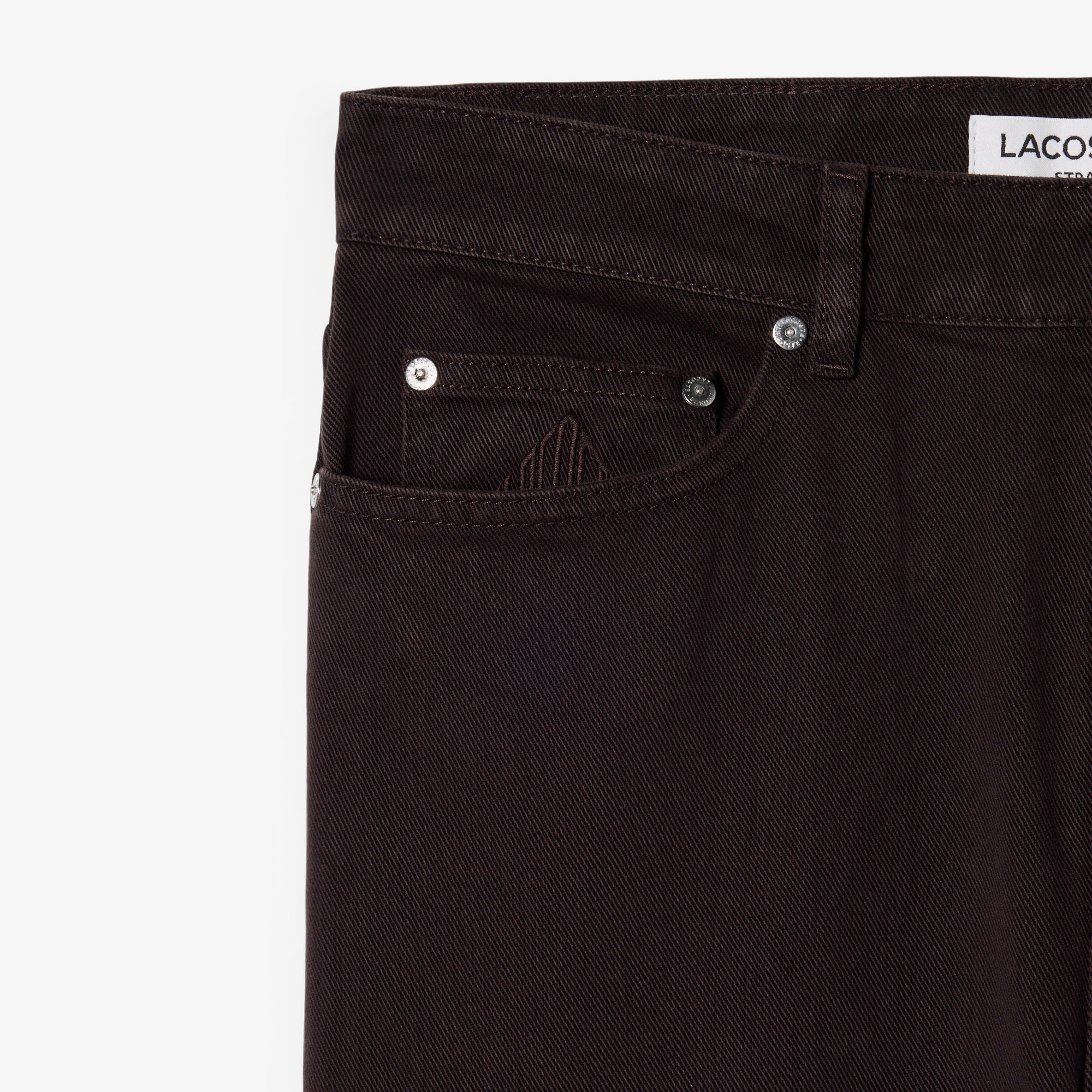 Erkek Straight Fit Koyu Kahverengi Jean Pantolon