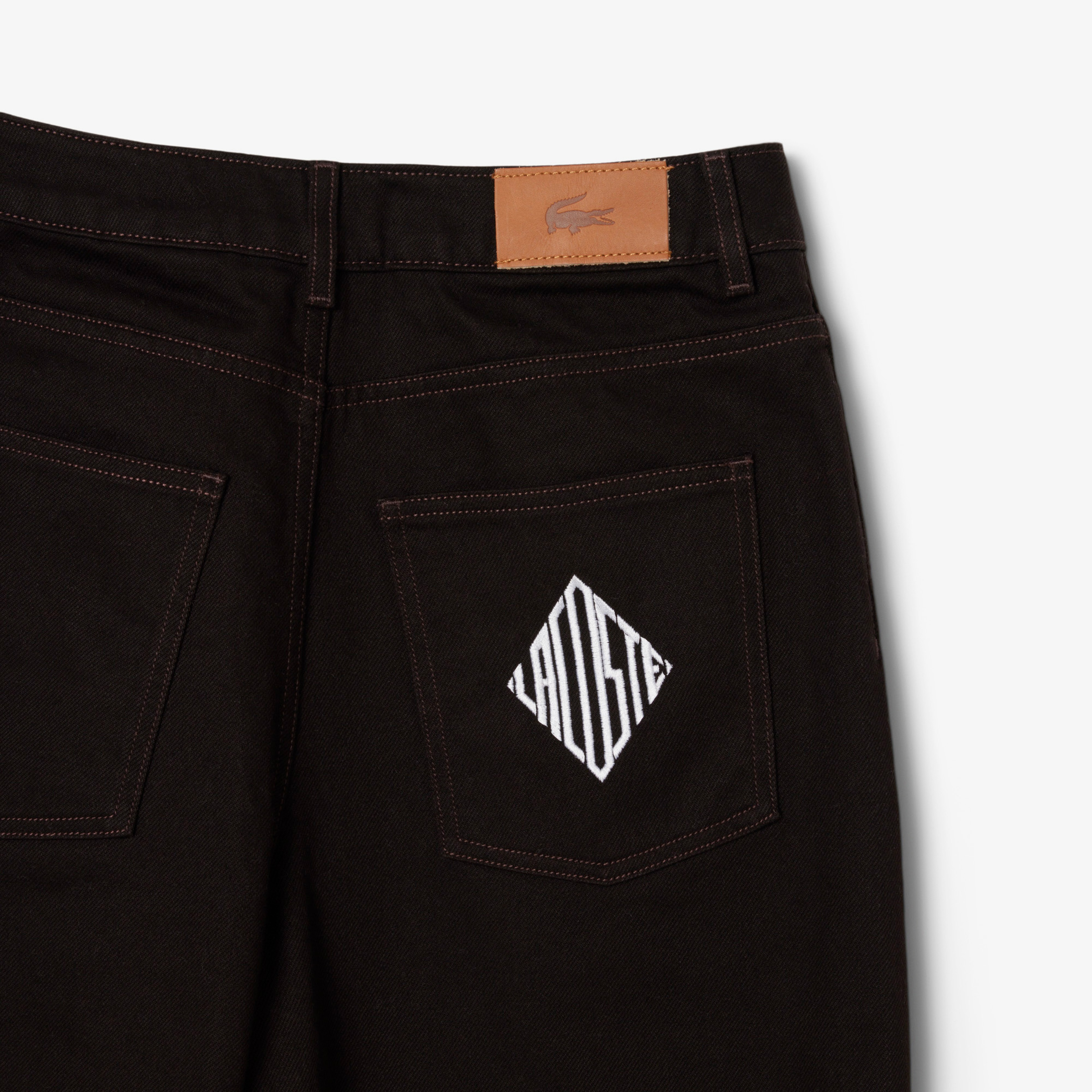 Kadın Wide Leg Koyu Kahverengi Jean Pantolon Kadın Wide Leg Koyu Kahverengi Jean Pantolon