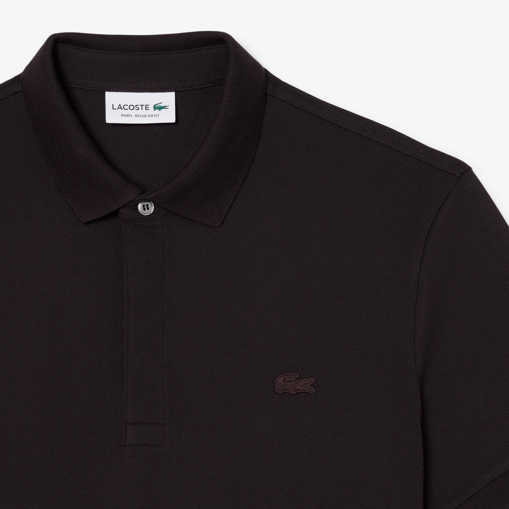 Lacoste Erkek Regular Fit Koyu Kahverengi Paris Polo görsel 6