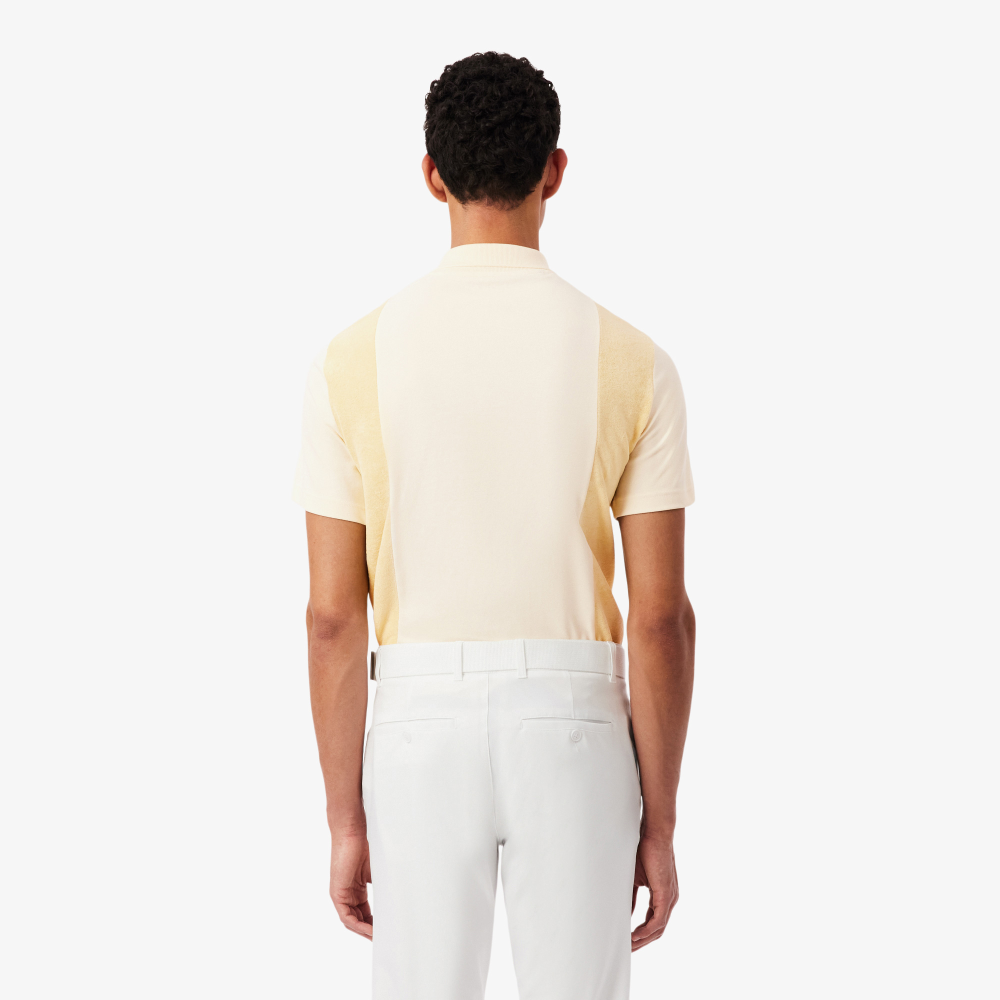 Lacoste Erkek Relaxed Fit Polo Yaka Renk Bloklu Bej Polo görsel 3