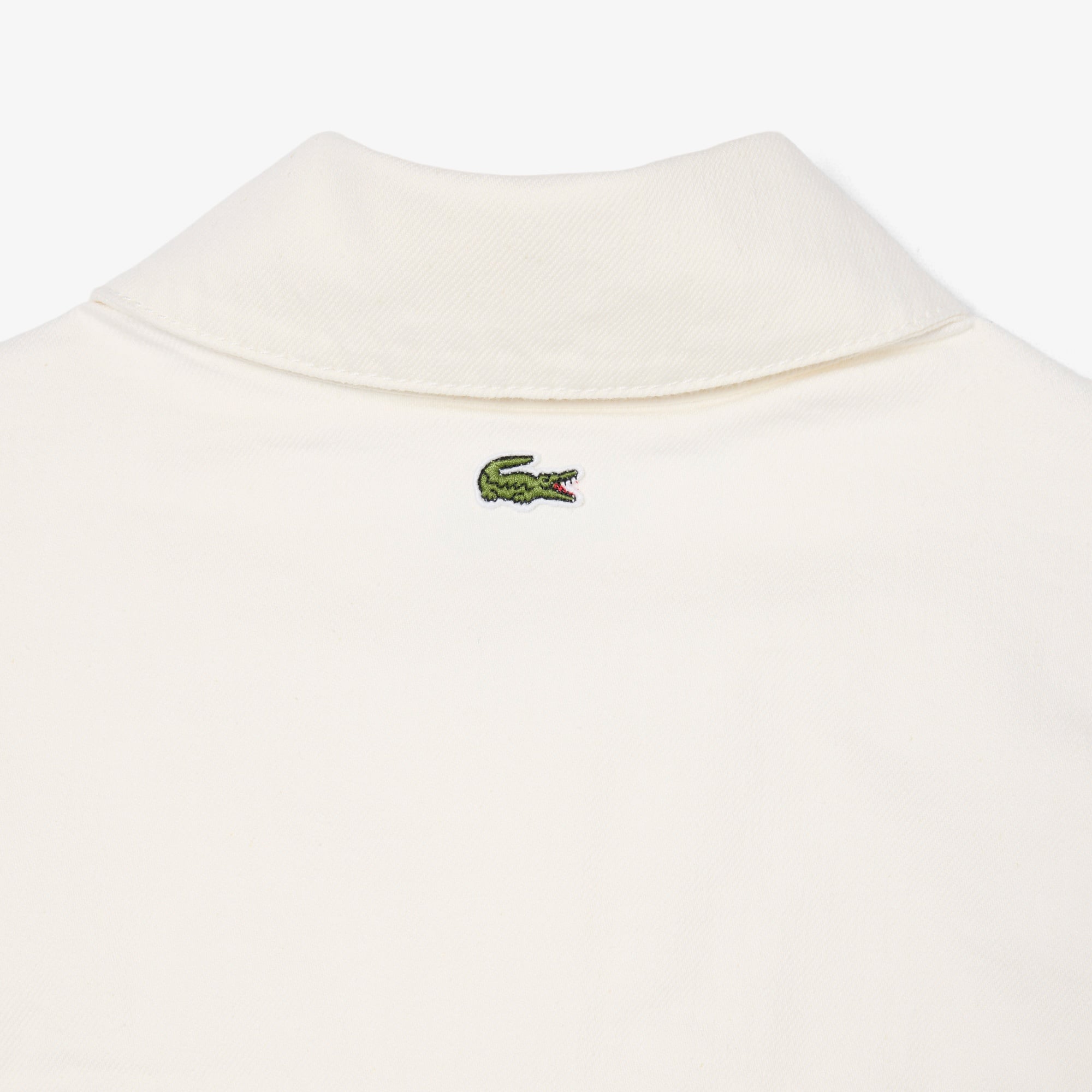 Kadın Oversize Fit Kısa Kollu Polo Yaka Denim Beyaz Gömlek