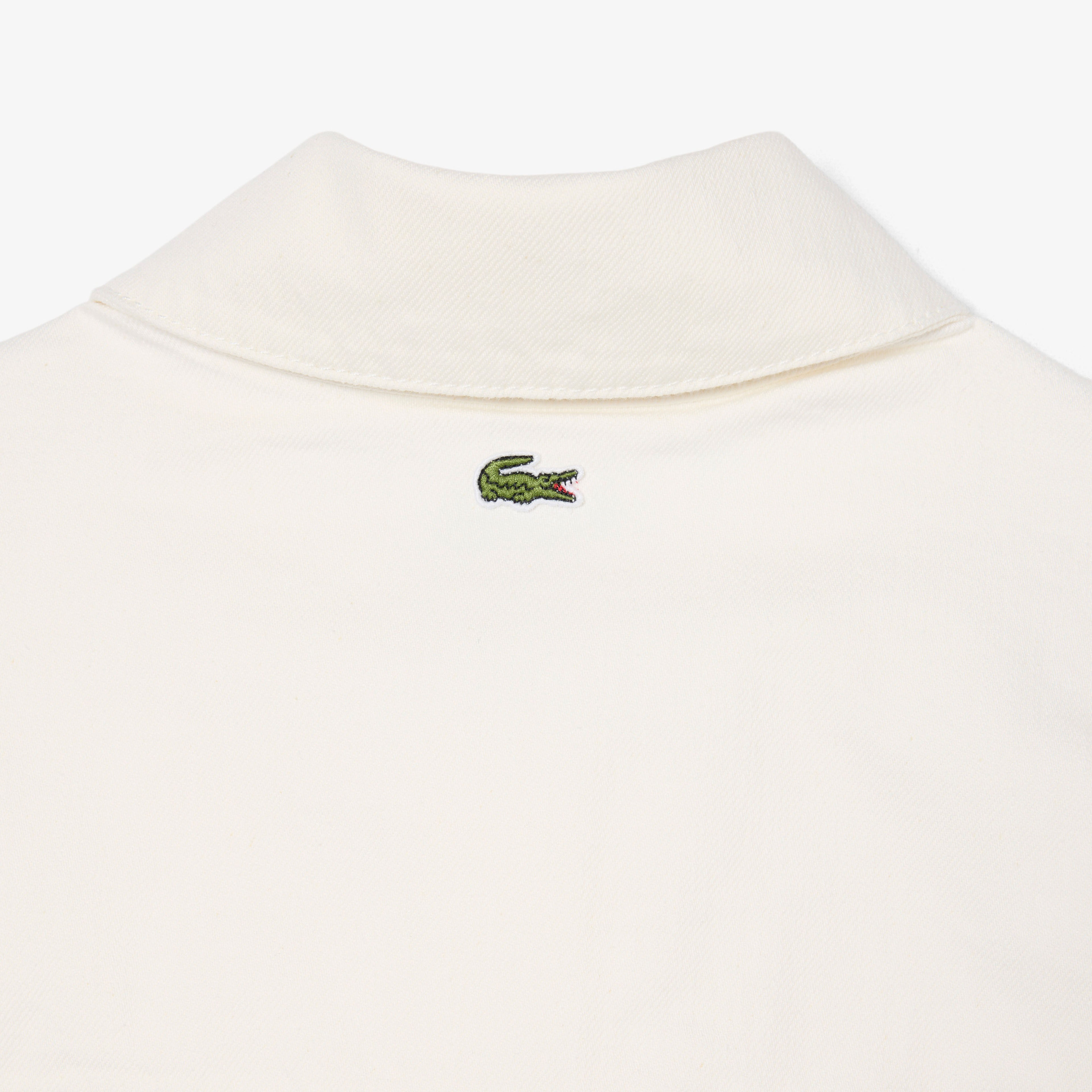 Kadın Oversize Fit Kısa Kollu Polo Yaka Denim Beyaz Gömlek