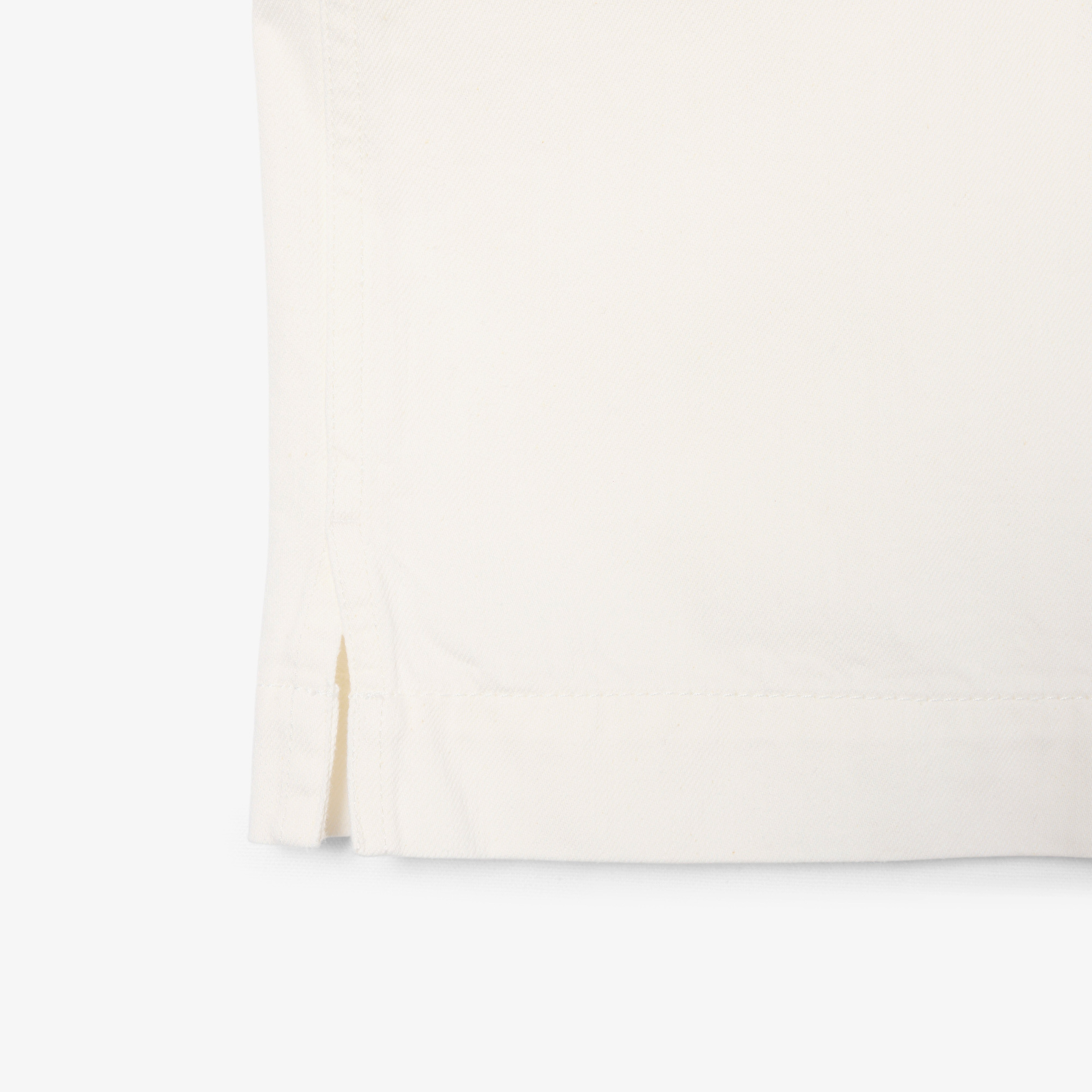 Kadın Oversize Fit Kısa Kollu Polo Yaka Denim Beyaz Gömlek