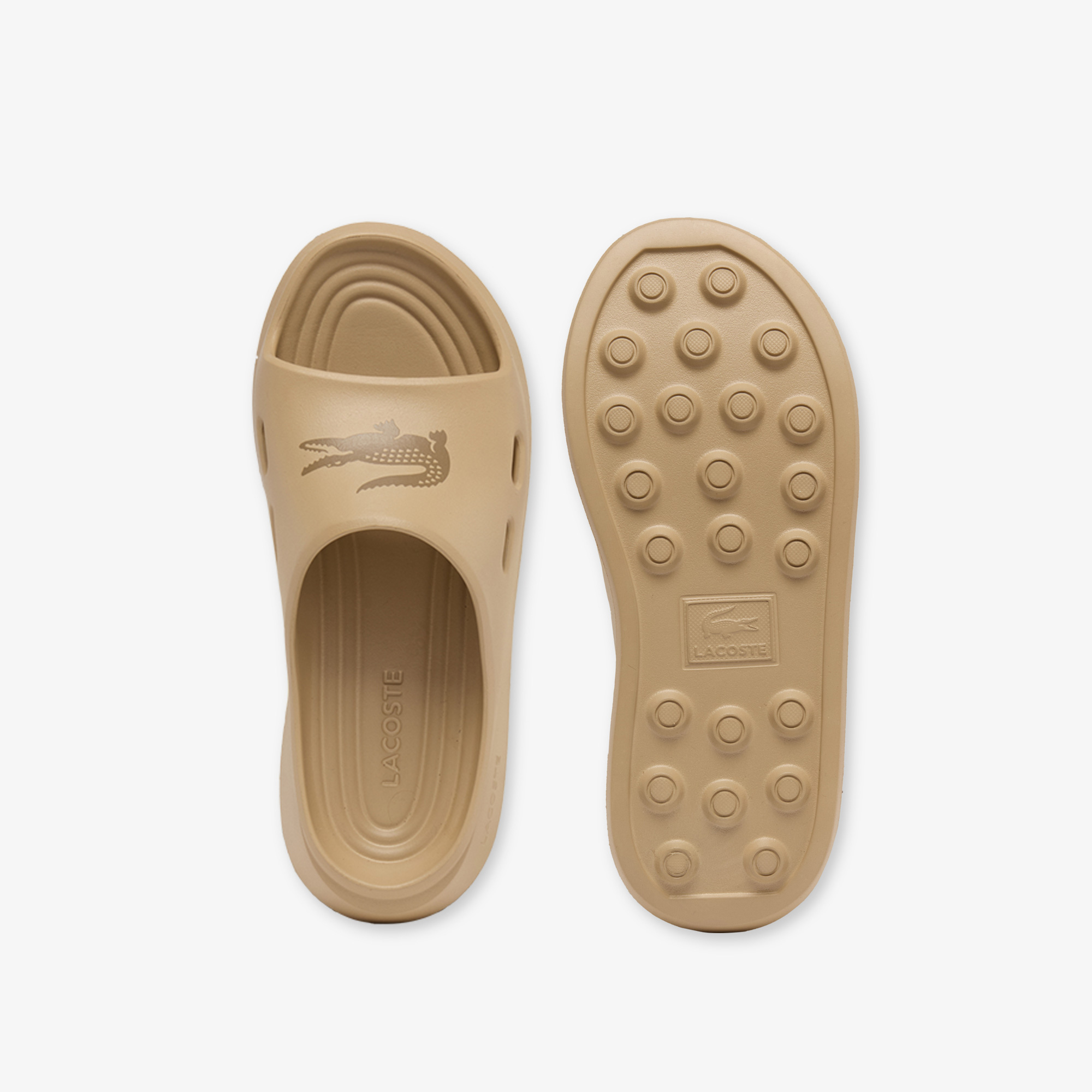 Lacoste Meduz Slide Erkek Bej Terlik görsel 4