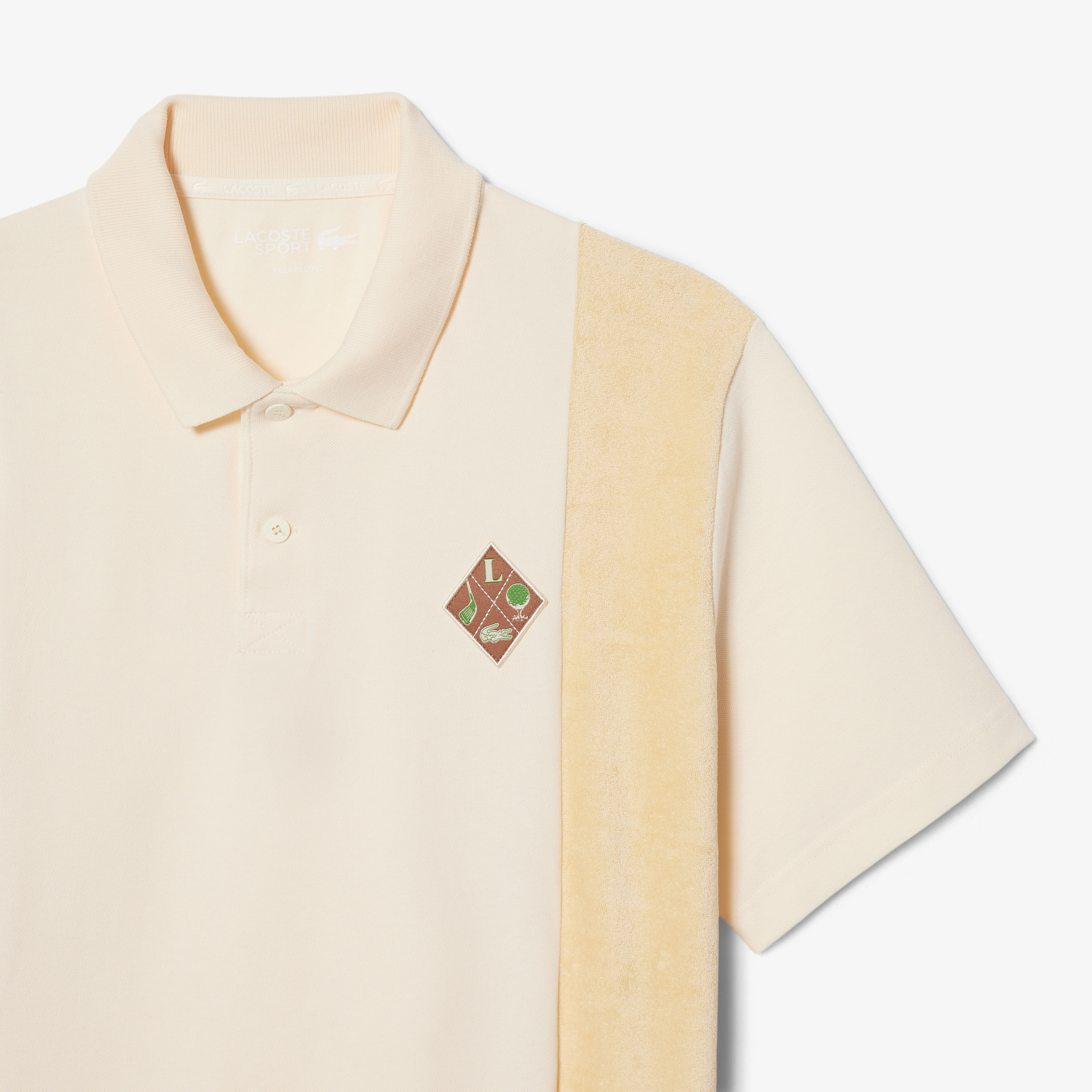 Lacoste Erkek Relaxed Fit Polo Yaka Renk Bloklu Bej Polo görsel 6