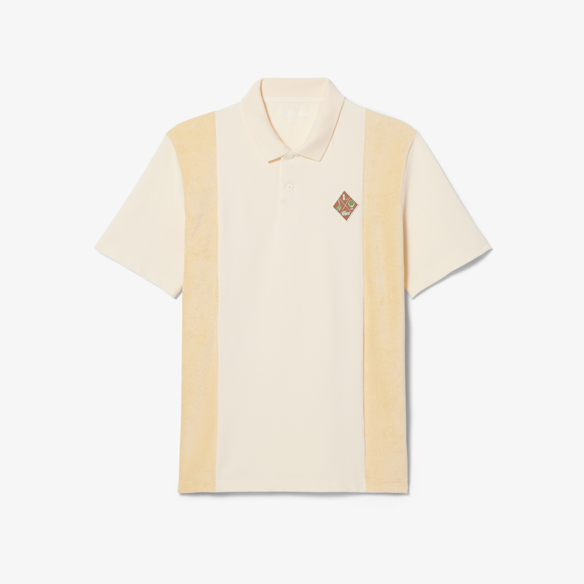 Lacoste Erkek Relaxed Fit Polo Yaka Renk Bloklu Bej Polo görsel 5