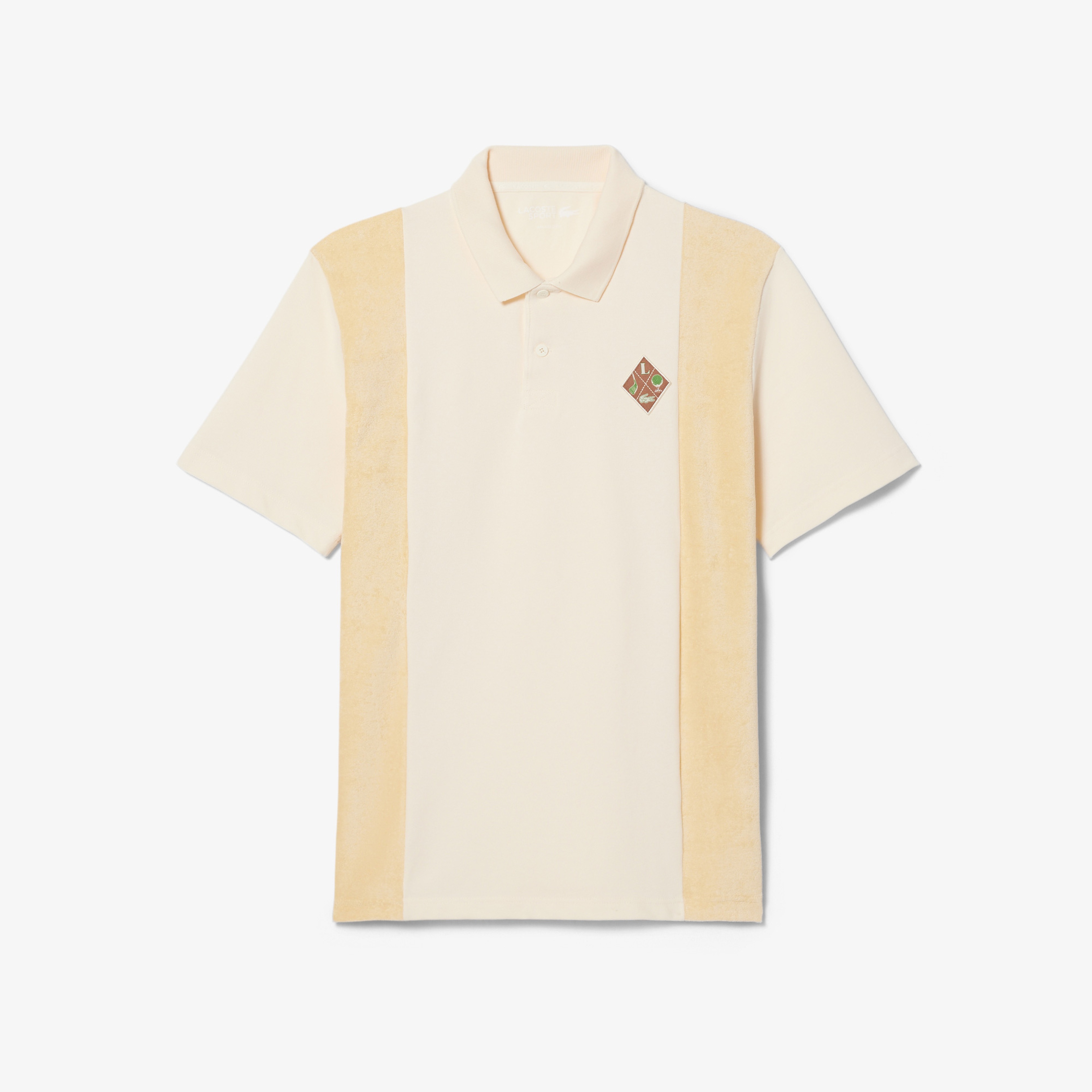 Erkek Relaxed Fit Polo Yaka Renk Bloklu Bej Polo