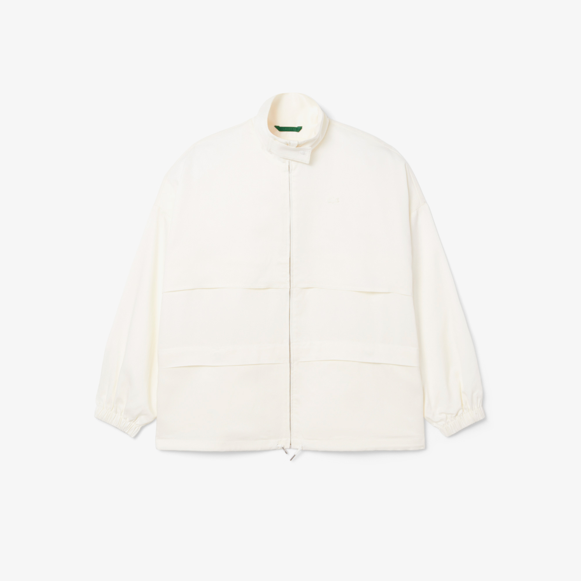Lacoste Kadın Oversize Fit Dik Yaka Krem Ceket görsel 4