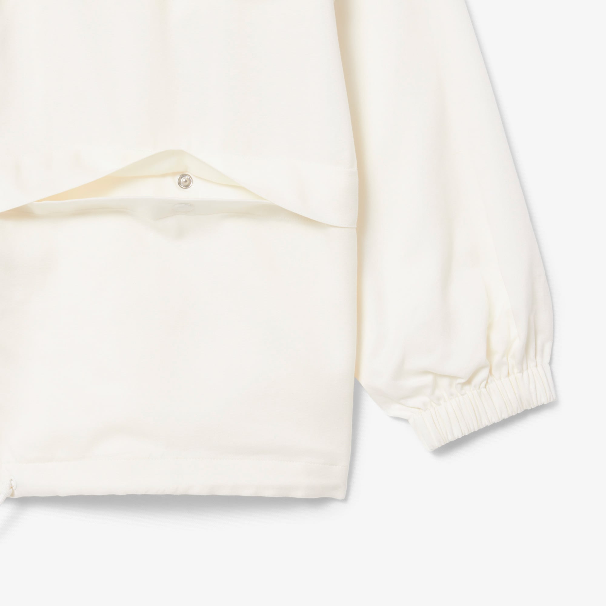 Lacoste Kadın Oversize Fit Dik Yaka Krem Ceket görsel 6