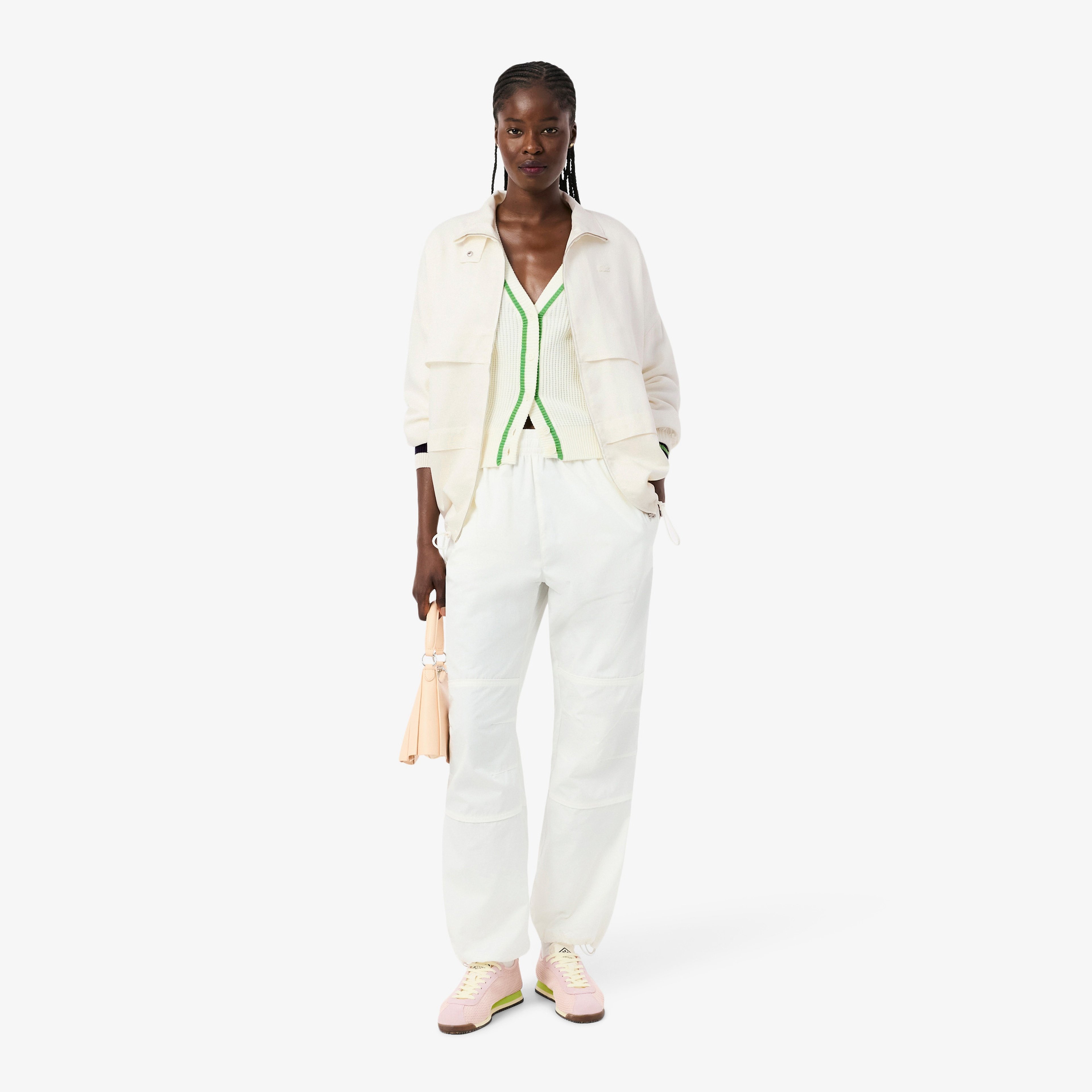 Kadın Oversize Fit Dik Yaka Krem Ceket Kadın Oversize Fit Dik Yaka Krem Ceket