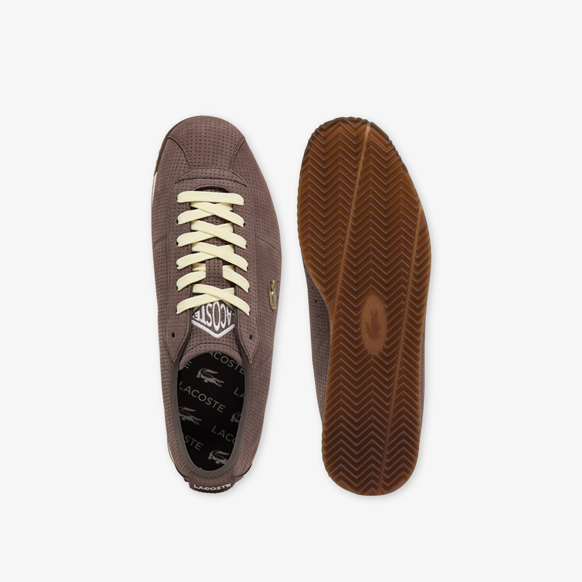 Lacoste Club-Low Erkek Kahverengi Sneaker görsel 4
