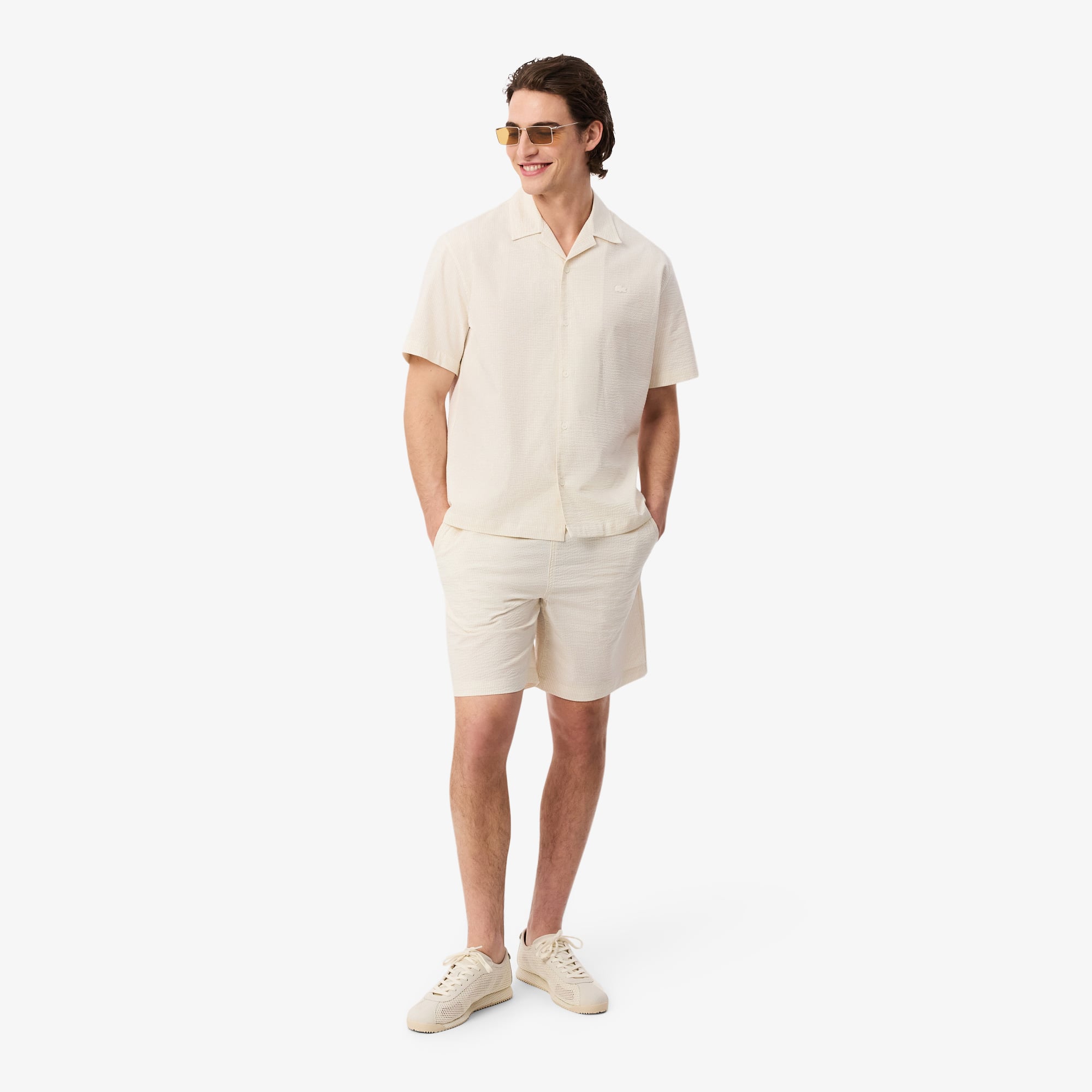 Lacoste Club-Low Erkek Krem Sneaker görsel 7