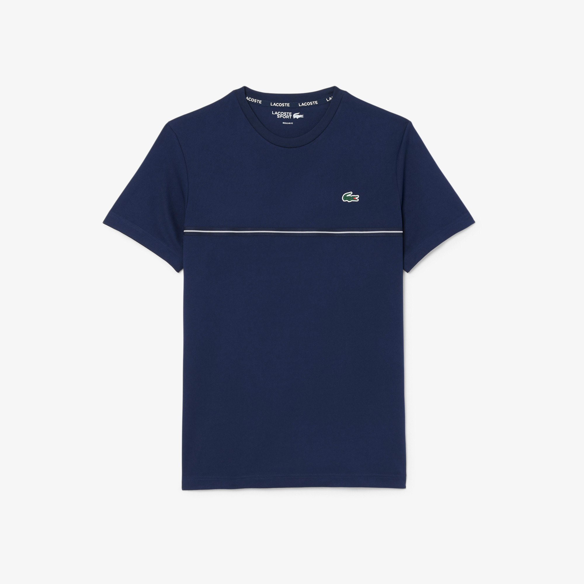 Lacoste SPORT Erkek Regular Fit Bisiklet Yaka Baskılı Lacivert T-Shirt görsel 5