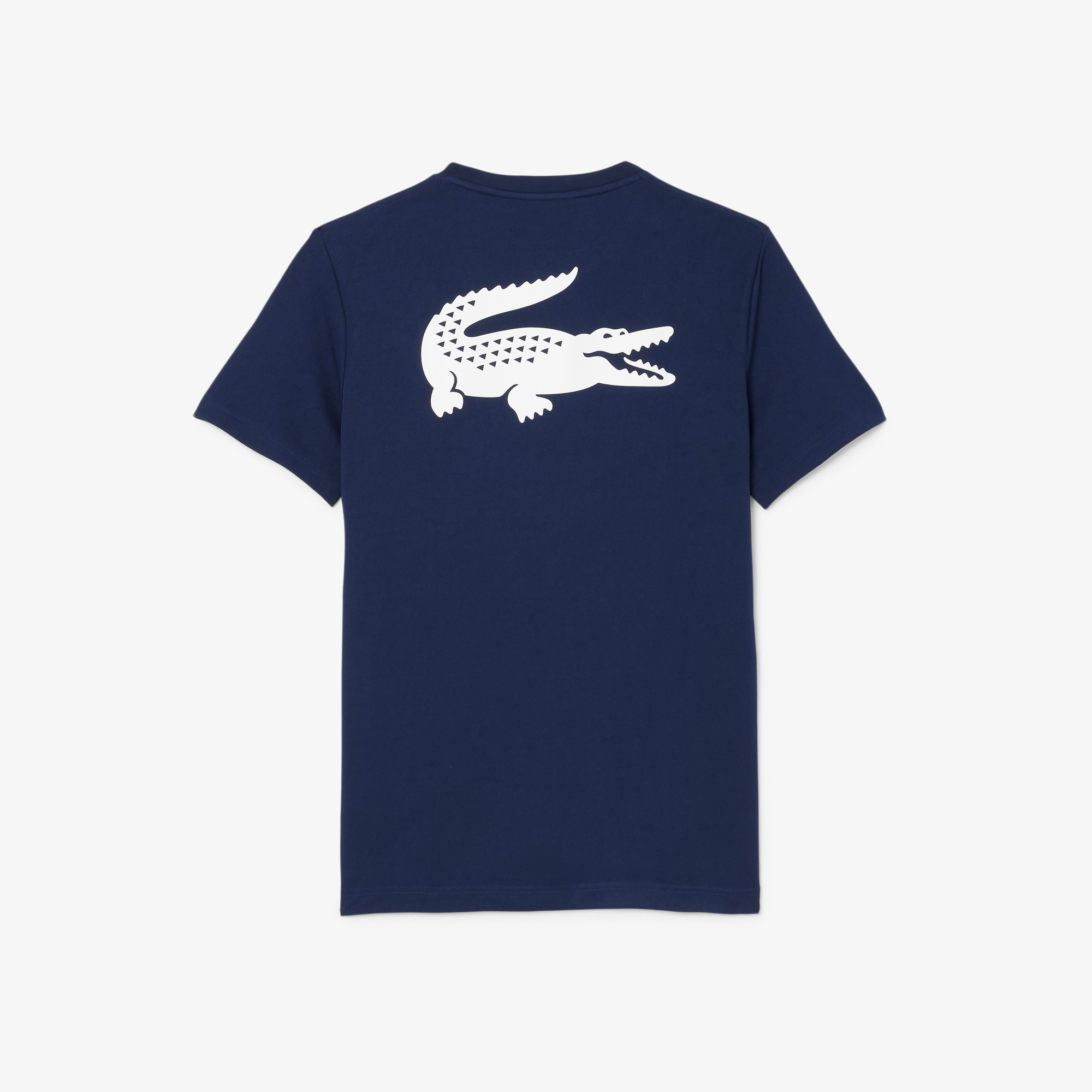 Lacoste SPORT Erkek Regular Fit Bisiklet Yaka Baskılı Lacivert T-Shirt görsel 6