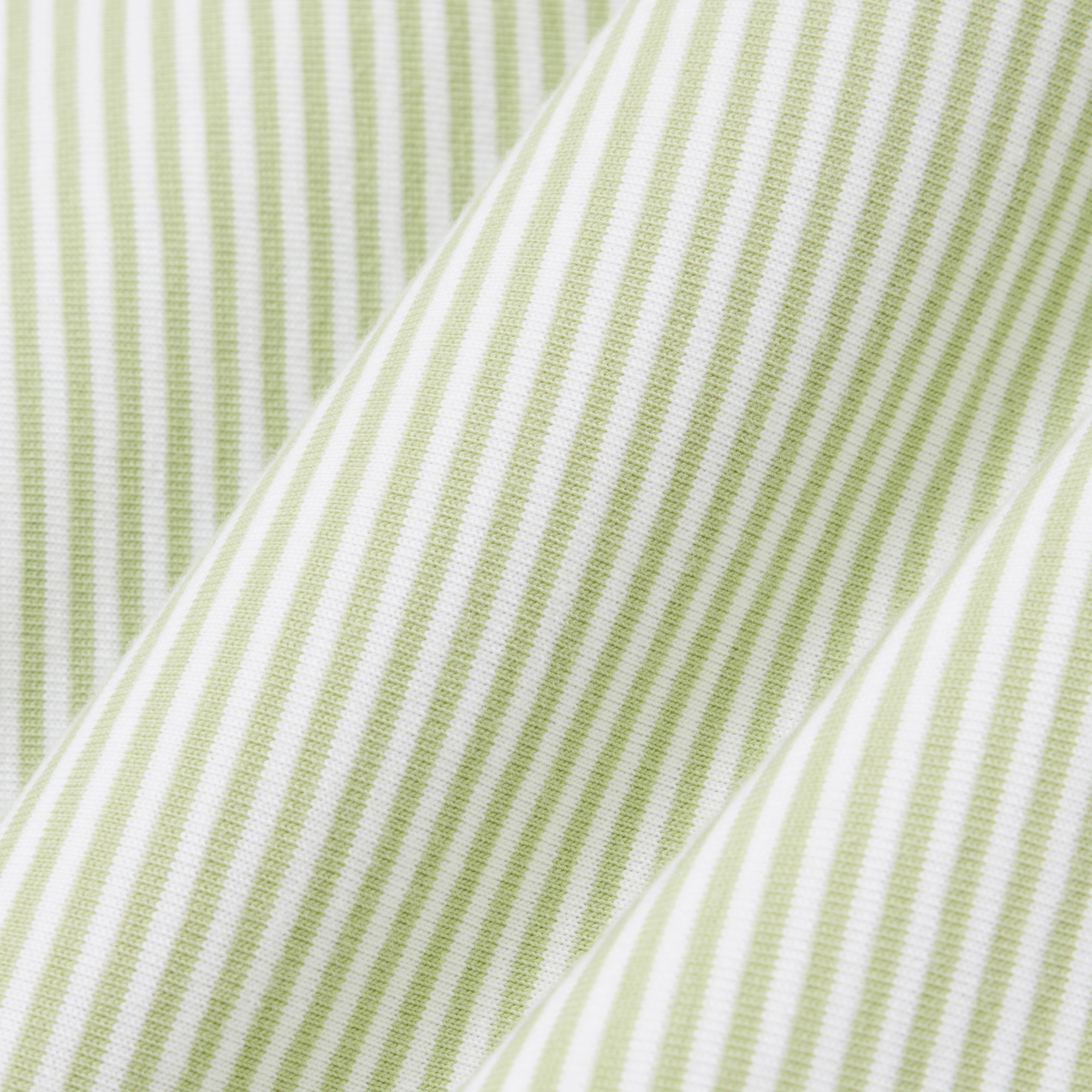 Lacoste Kadın Regular Fit Bisiklet Yaka Çizgili Yeşil T-Shirt görsel 8