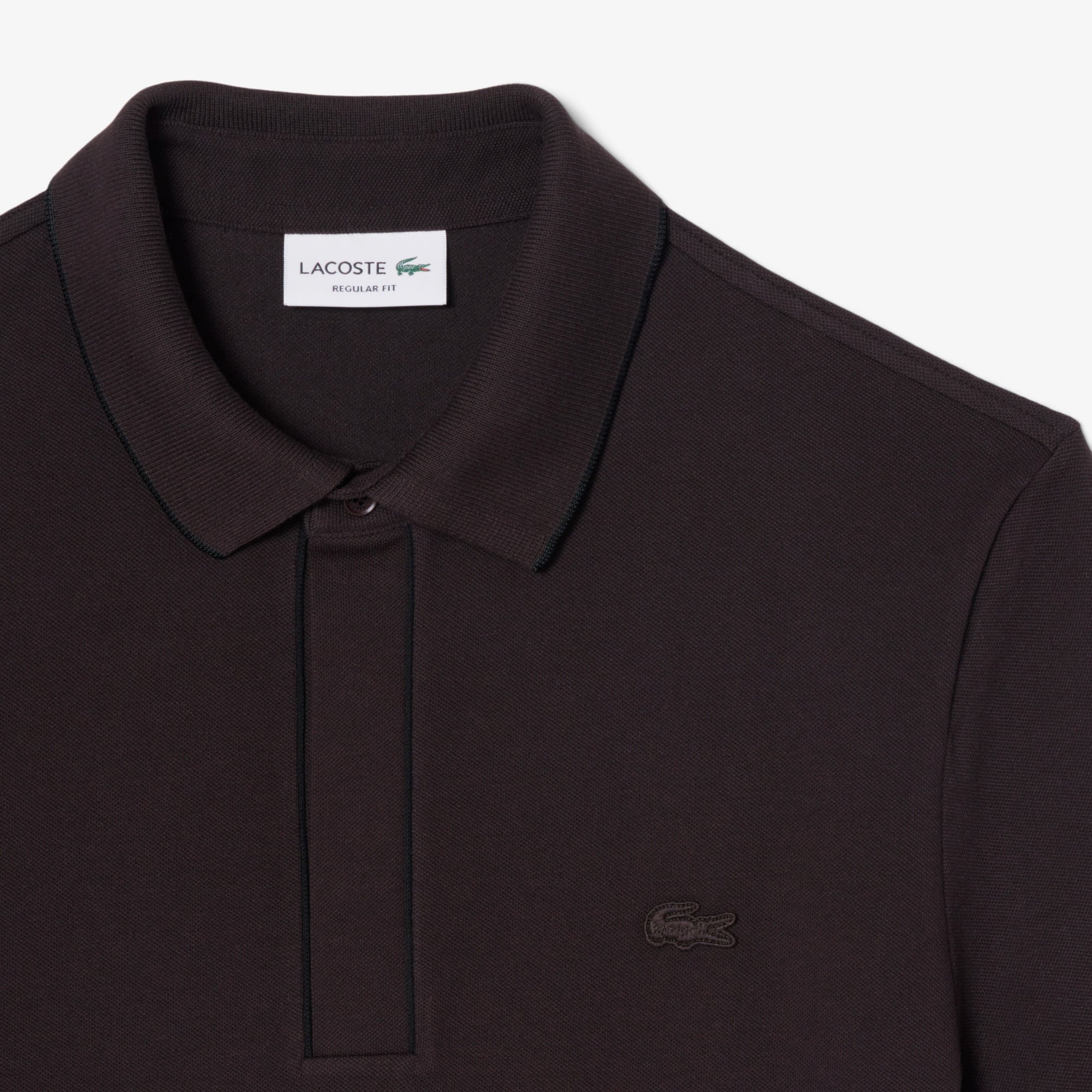 Lacoste Erkek Regular Fit Organik Pamuk Kahverengi Paris Polo görsel 6
