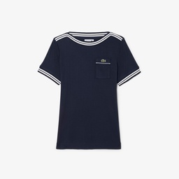 Kadın Regular Fit Bisiklet Yaka Lacivert T-Shirt Lacivert