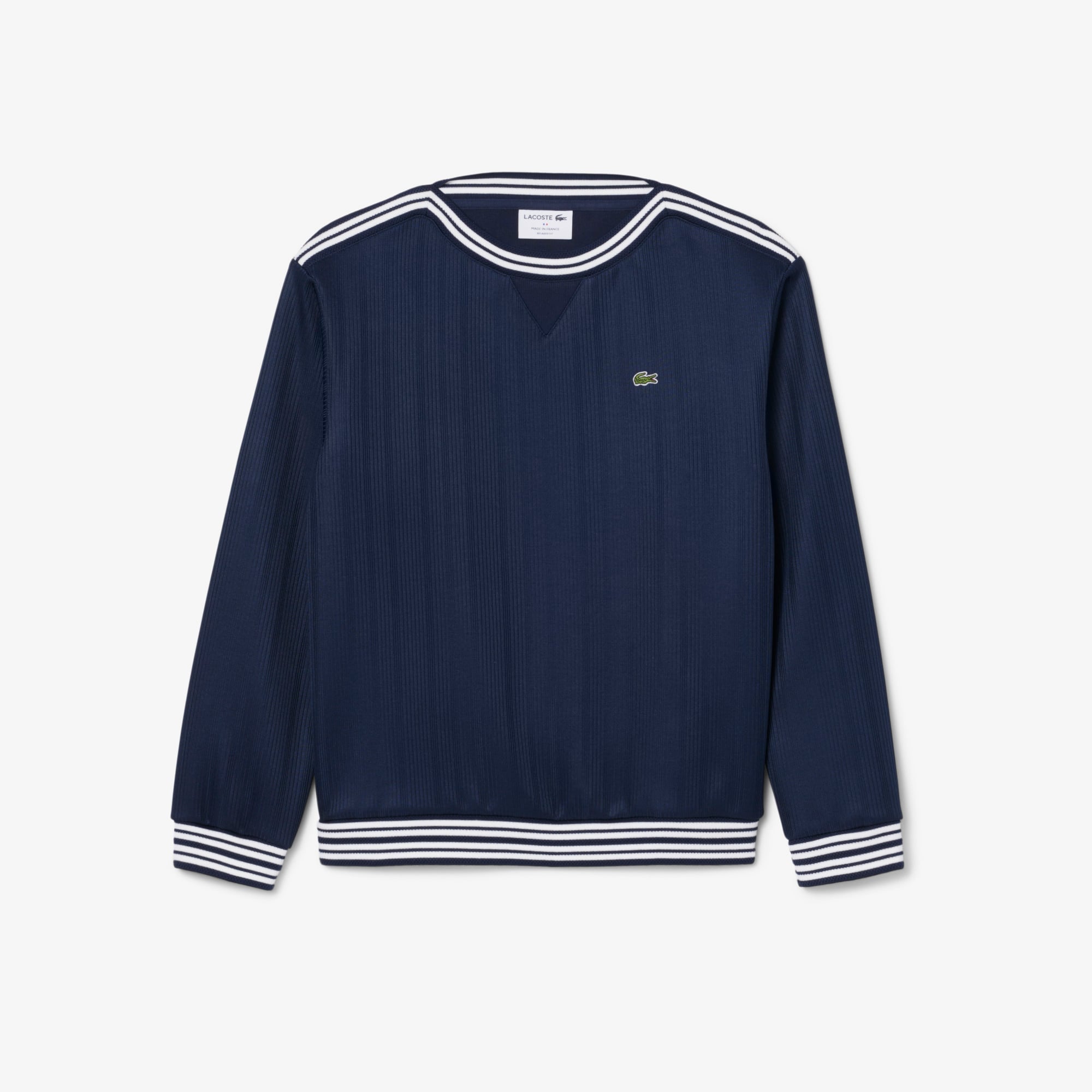 Lacoste Kadın Relaxed Fit Bisiklet Yaka Lacivert Sweatshirt görsel 5
