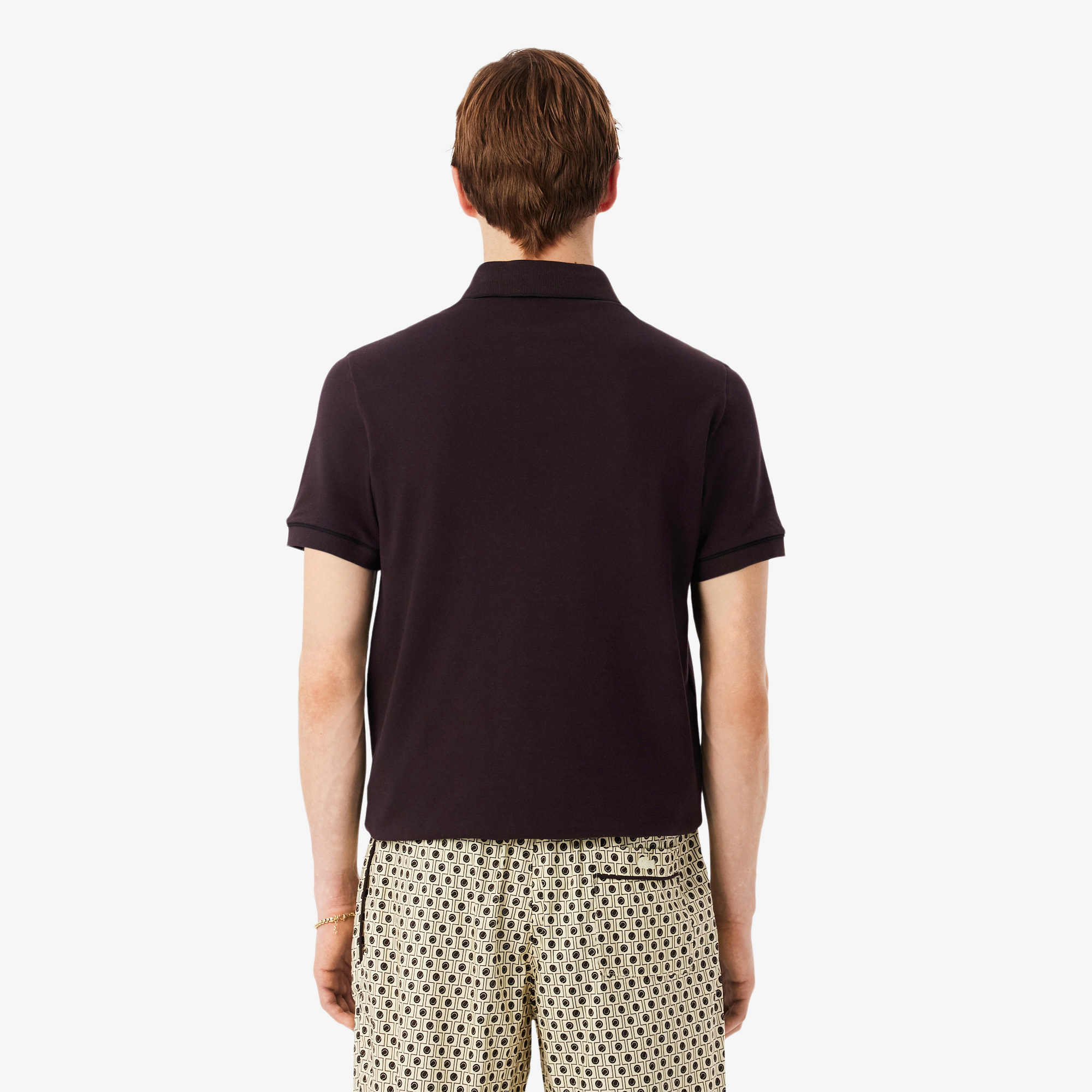 Lacoste Erkek Regular Fit Organik Pamuk Kahverengi Paris Polo görsel 3